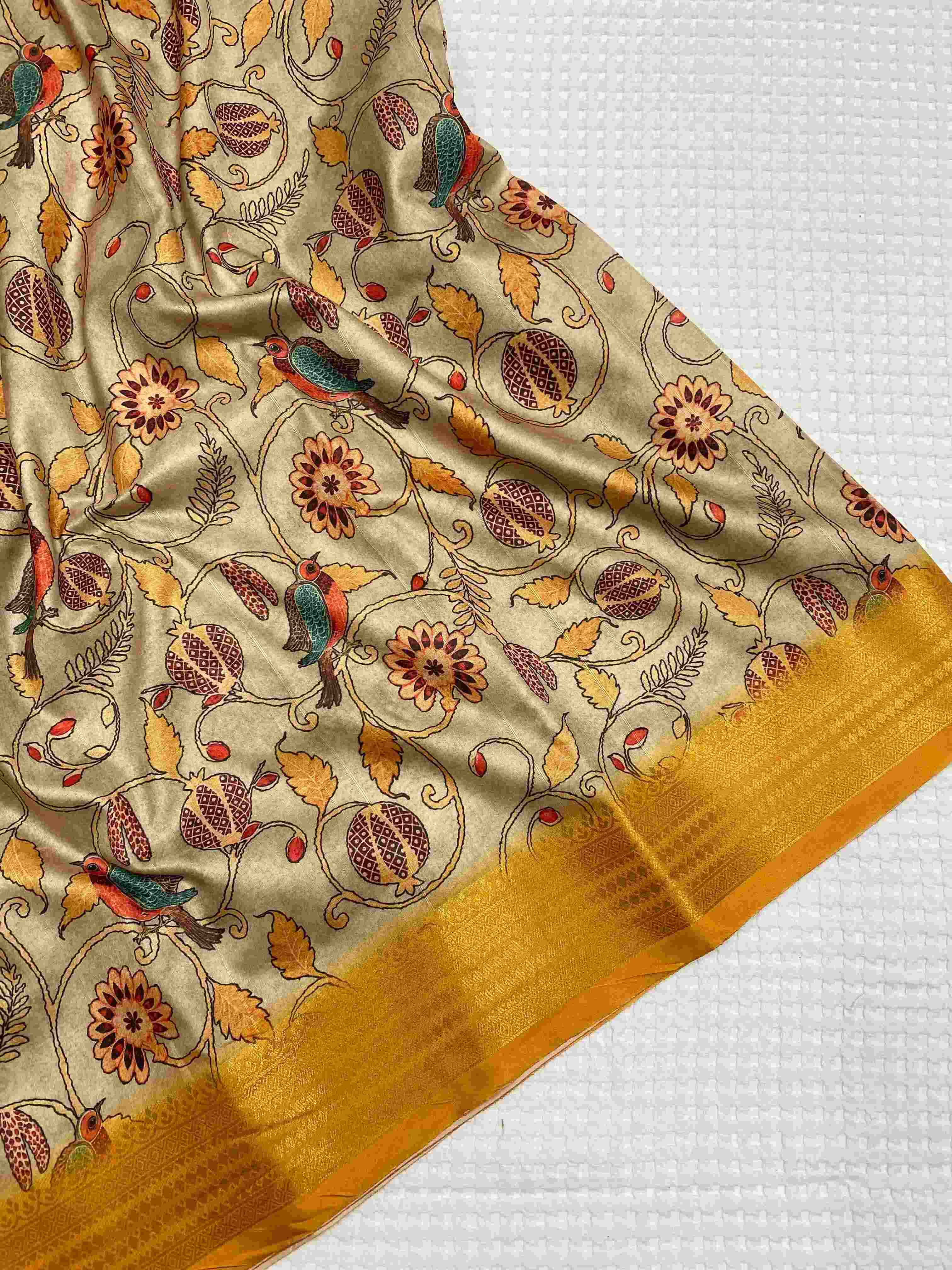 YNF TUSSAR SILK KESH249 DIVYA SAREES WHOLESALE PRINTED KALAMKARI TUSSAR SAREES MANUFACTURER