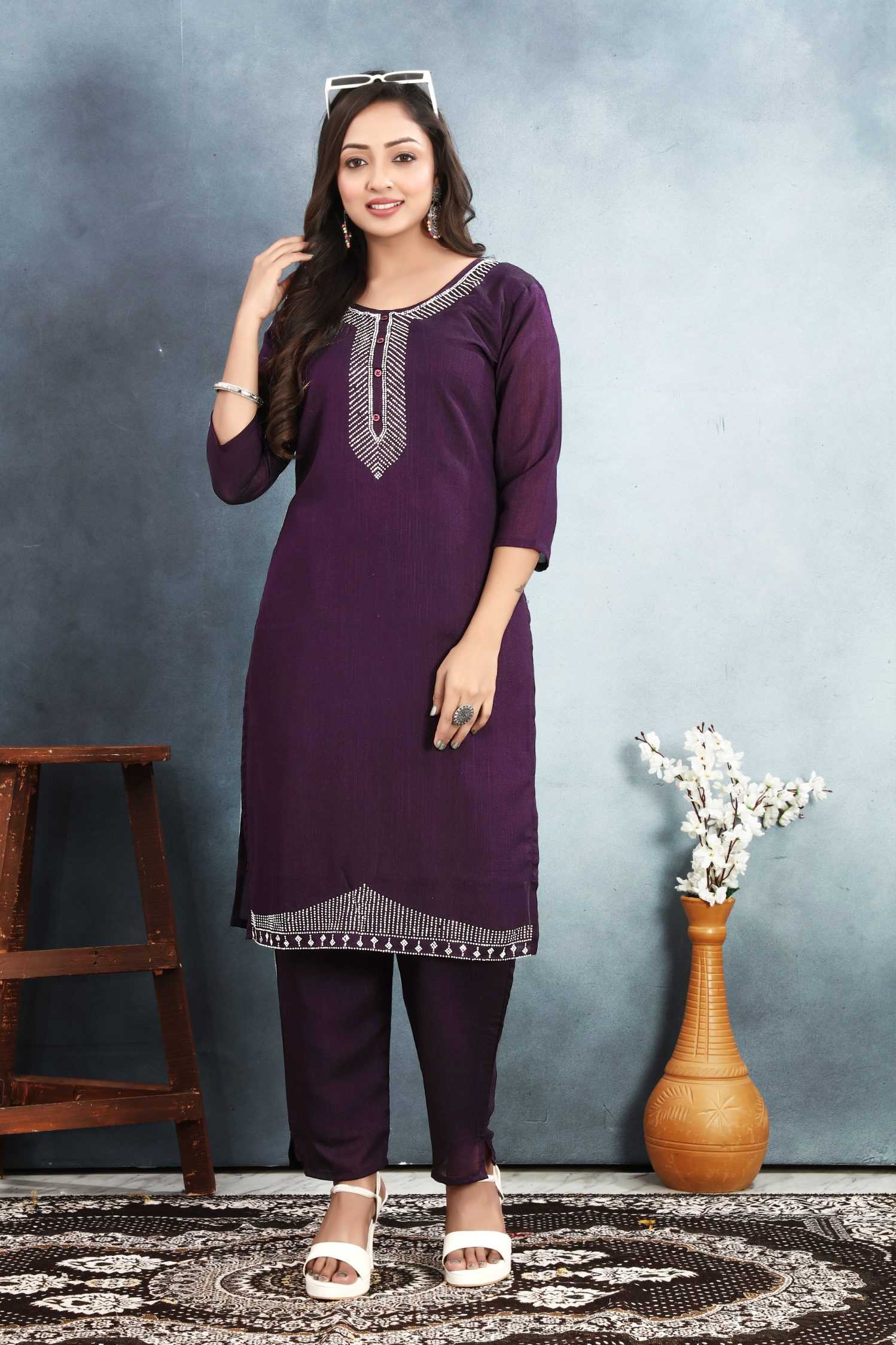 Ynf Vichitra Silk RIN153 8006 Kurti Wholesale Ethnic Kurtis Tunic Kurti Round Neck Kurtis Manufacturer