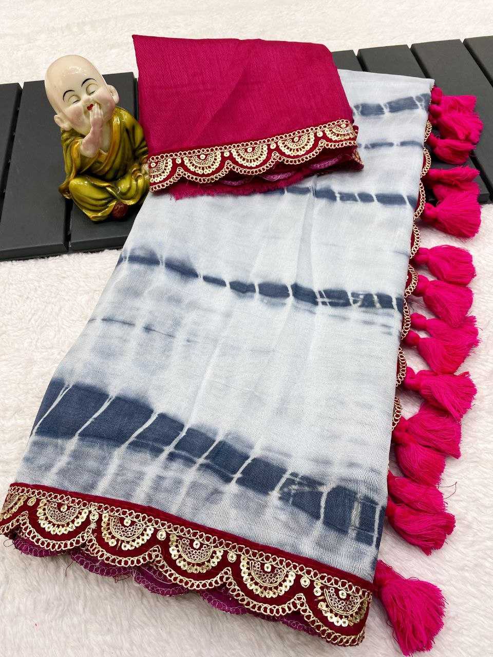 YNF VICHITRA  SILK RIN196 169 SAREES WHOLESALE EMBROIDERED PRINTED SEQUINS WORK SAREES MANUFACTURER