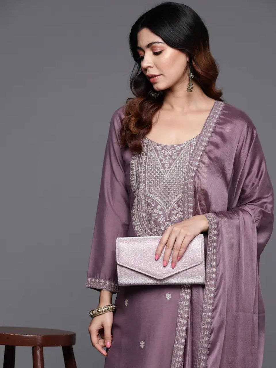 YNF VISCOSE CHANDERI RIN174 NENCY SUITS & DRESSES WHOLESALE EMBROIDERY LONG KURTI PARTY WEAR SUITS MANUFACTURER