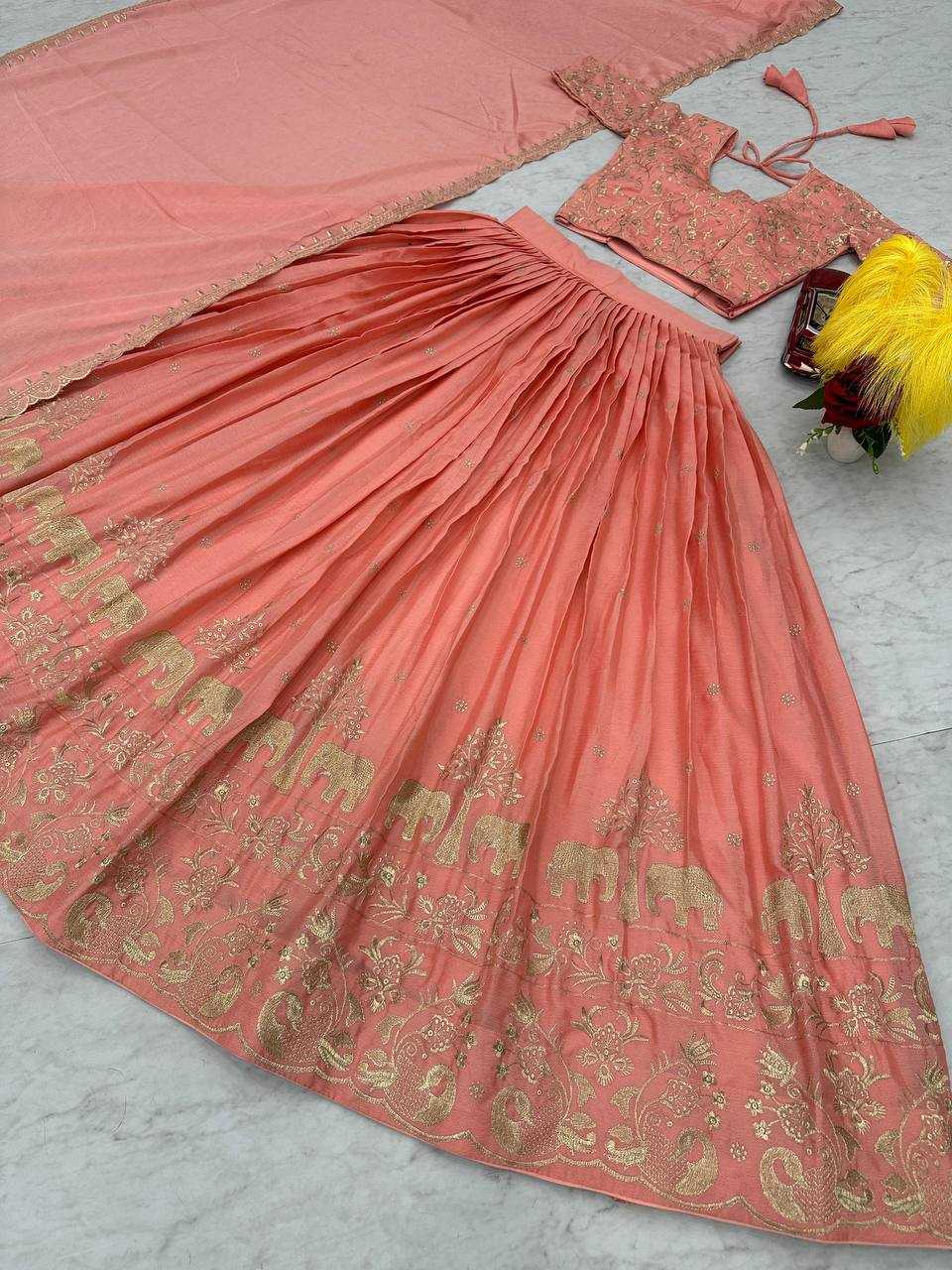 Ynf Chinon KESH120 75 Lehengas Wholesale Fancy Lehenga Embroidered Lehenga Designer Lehenga Choli Manufacturer