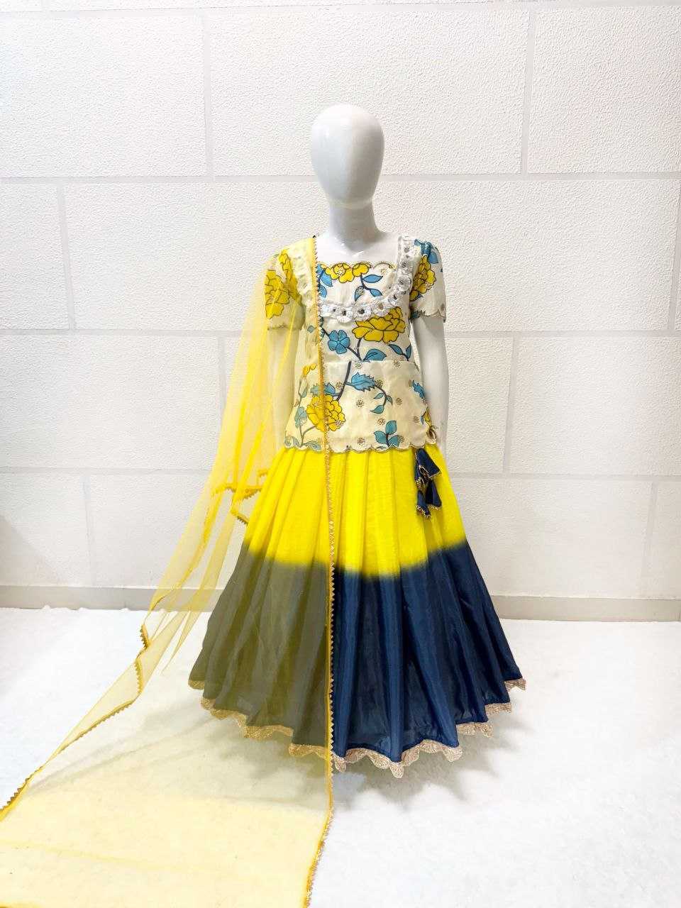 Ynf Chinon KESH168 MNT01 Kids Wear Wedding Collections Festive Collections Wholesale Kids Lehenga Kids Lehenga Choli Baby Girl Lehenga Manufacturer