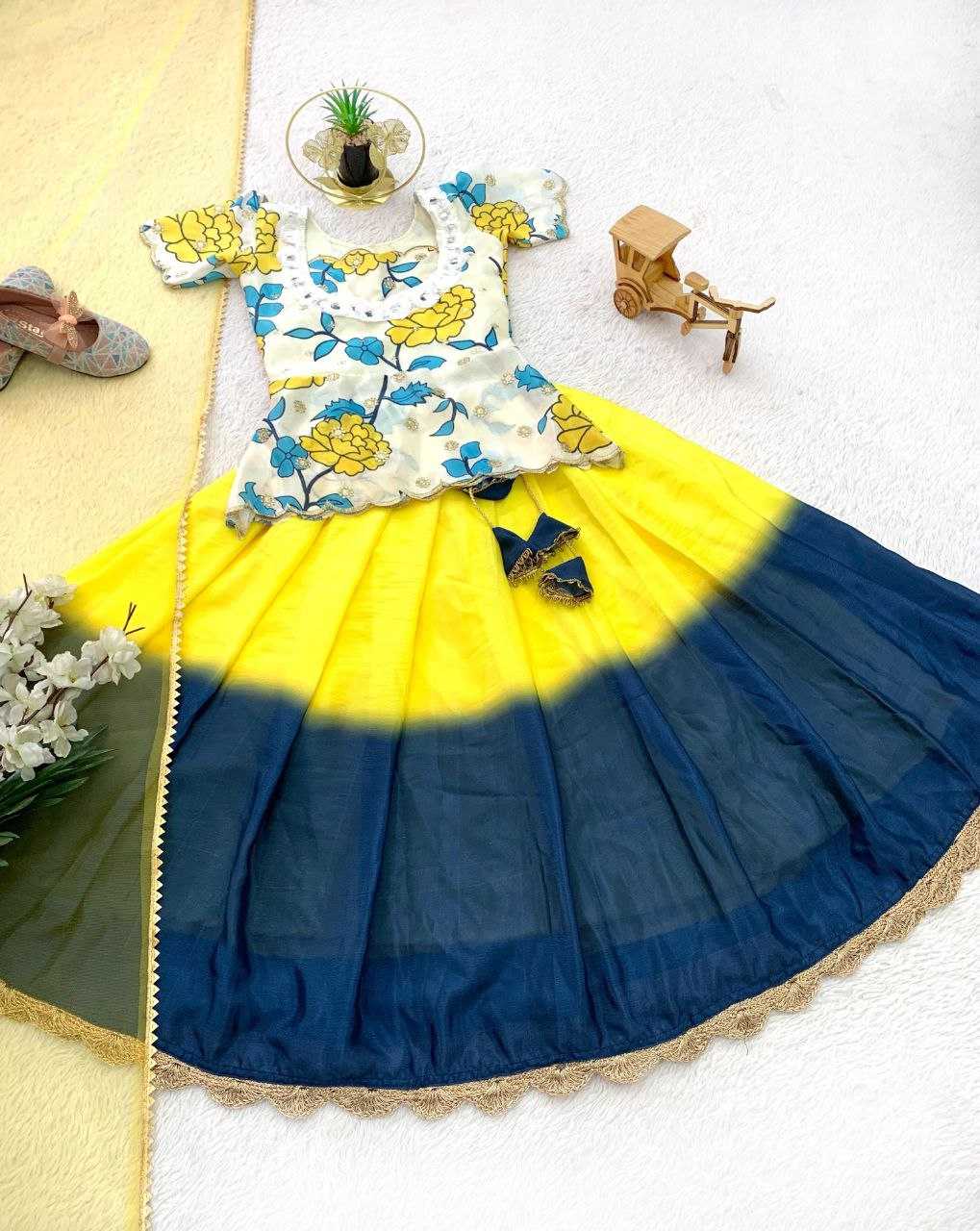 Ynf Chinon KESH168 MNT01 Kids Wear Wedding Collections Festive Collections Wholesale Kids Lehenga Kids Lehenga Choli Baby Girl Lehenga Manufacturer