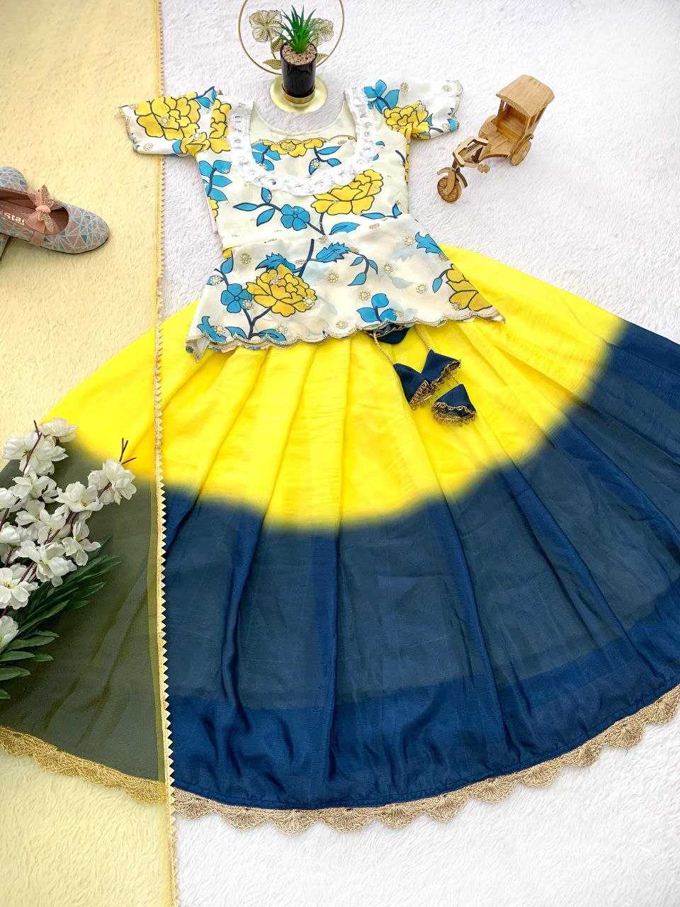 Ynf Chinon KESH168 MNT01 Kids Wear Wedding Collections Festive Collections Wholesale Kids Lehenga Kids Lehenga Choli Baby Girl Lehenga Manufacturer