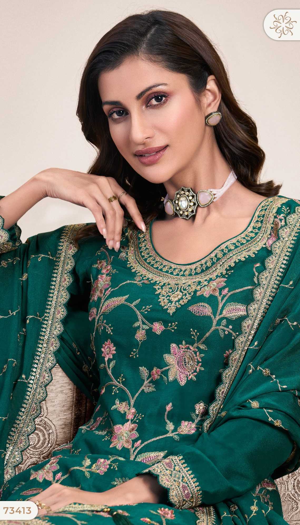 Ynf Chinon RIN184 VINAY KULEESH-LEKHA Suits & Dresses Islamic Clothing Bollywood Collections Wholesale Pakistani Suits Embroidery Suits Party wear suits Manufacturer