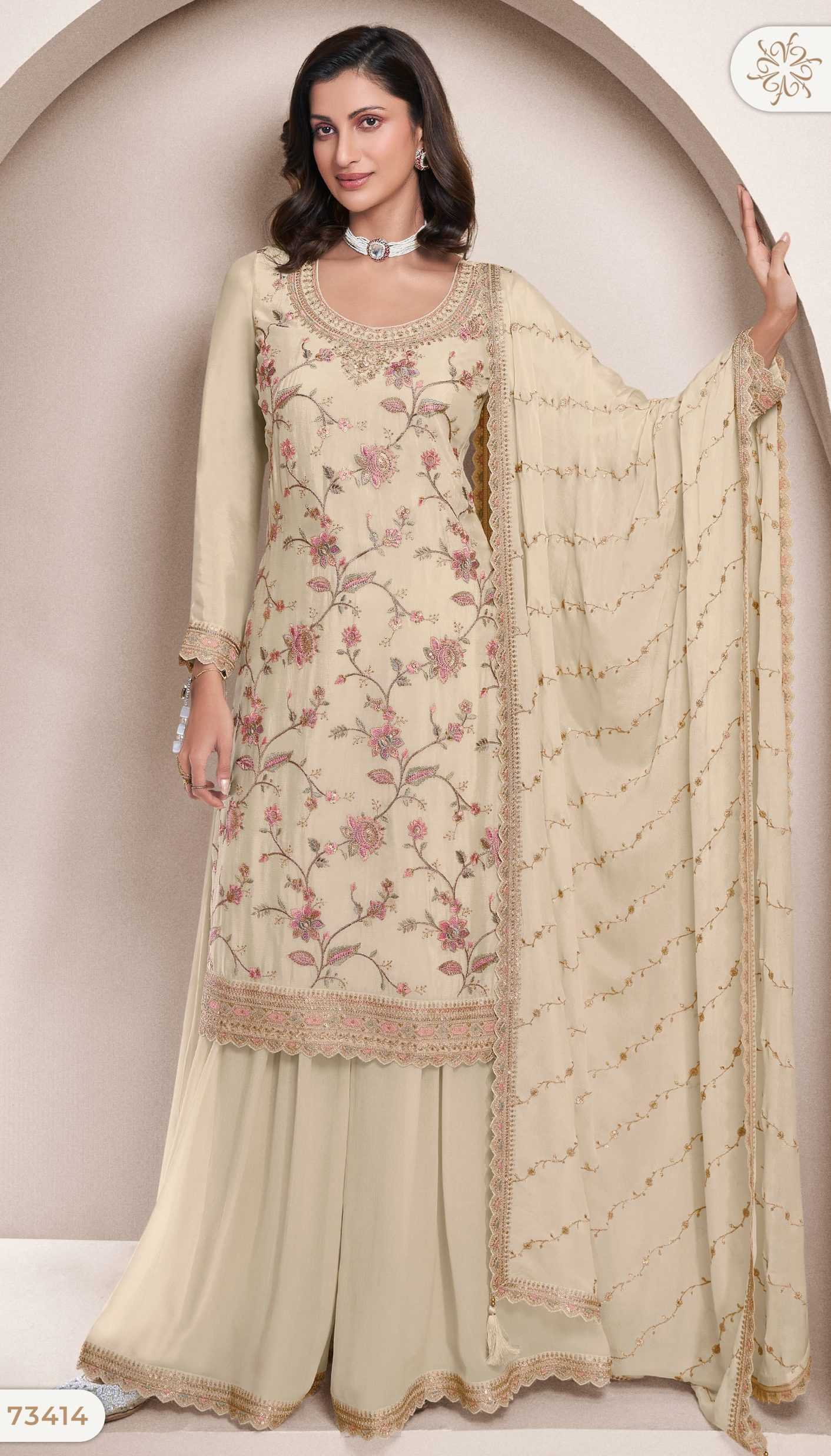 Ynf Chinon RIN184 VINAY KULEESH-LEKHA Suits & Dresses Islamic Clothing Bollywood Collections Wholesale Pakistani Suits Embroidery Suits Party wear suits Manufacturer