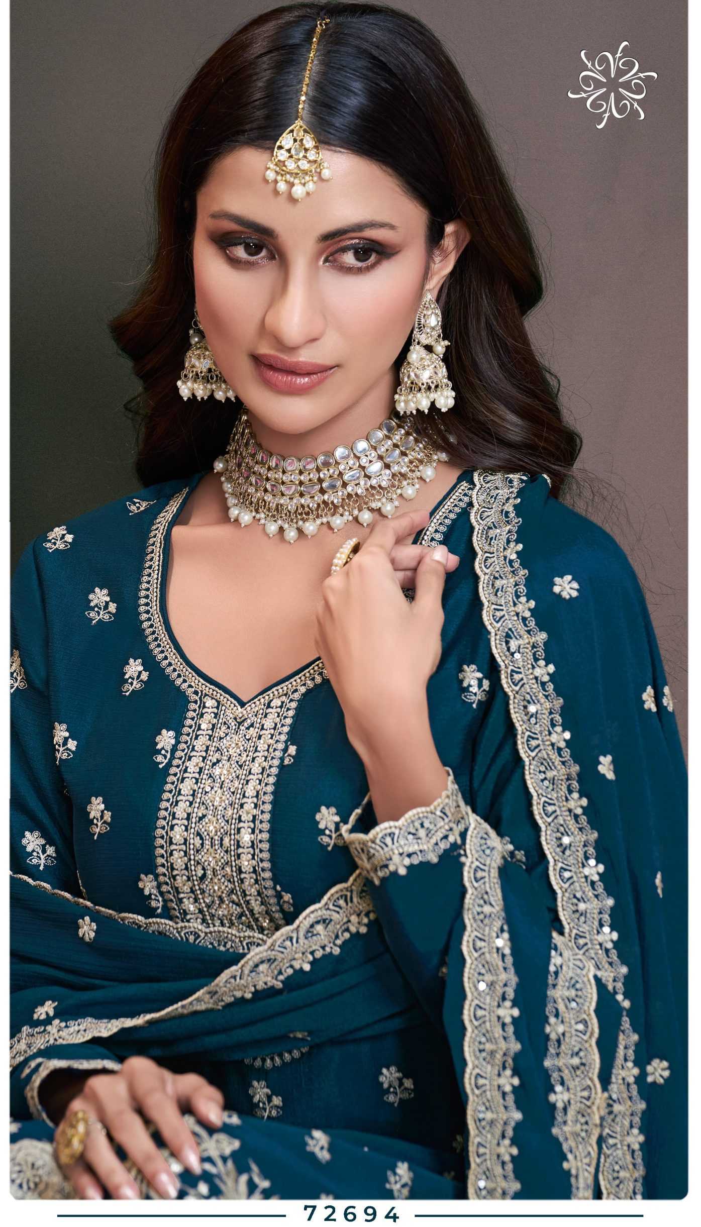 Ynf Chinon RIN184 VINAY-SAYOORI Suits & Dresses Bollywood Collections Festive Collections Wholesale Sharara Salwar Suits Embroidery Suits Party wear suits Manufacturer