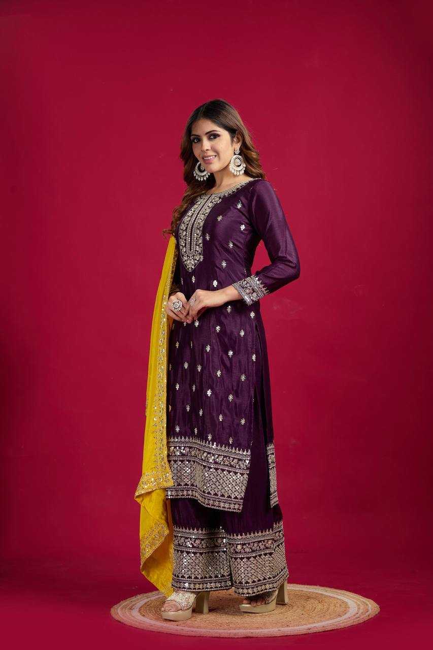 Ynf Chinon Silk KESH123 5140 Suits & Dresses Wedding Collections Festive Collections Wholesale Embroidery Suits Party wear suits Wedding Suits Manufacturer