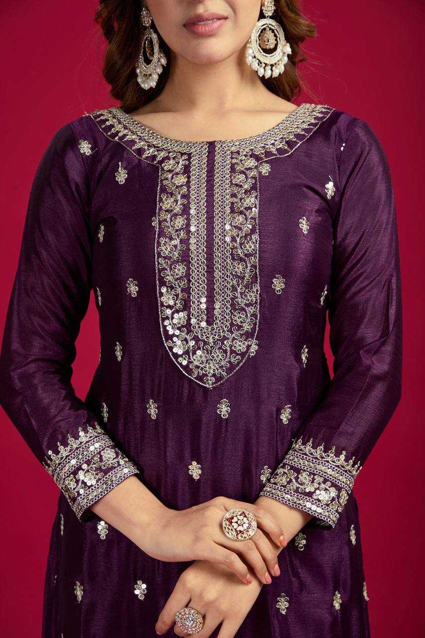 Ynf Chinon Silk KESH123 5140 Suits & Dresses Wedding Collections Festive Collections Wholesale Embroidery Suits Party wear suits Wedding Suits Manufacturer