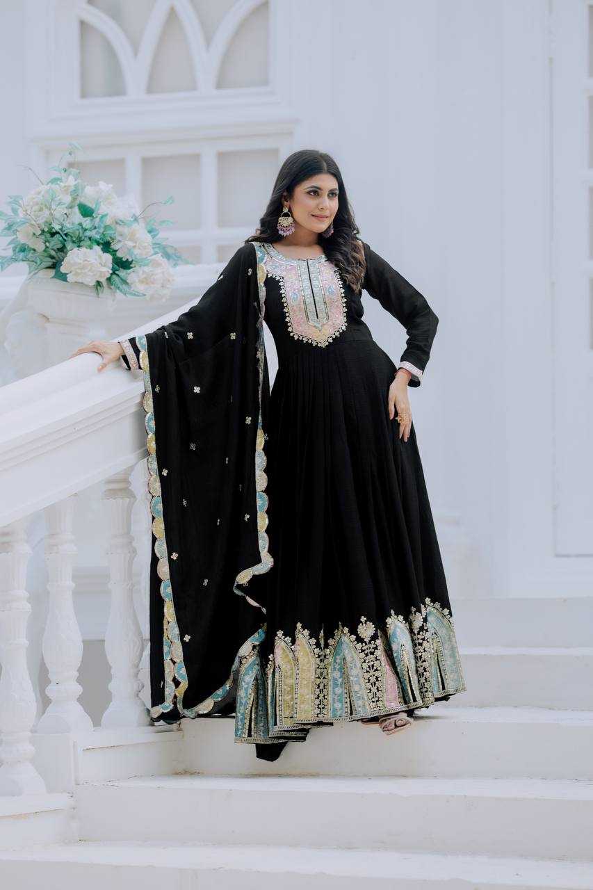 Ynf Chinon Silk KESH128 5002 Suits & Dresses Wedding Collections Festive Collections Wholesale Embroidery Suits Anarkali Suits Party wear suits Manufacturer