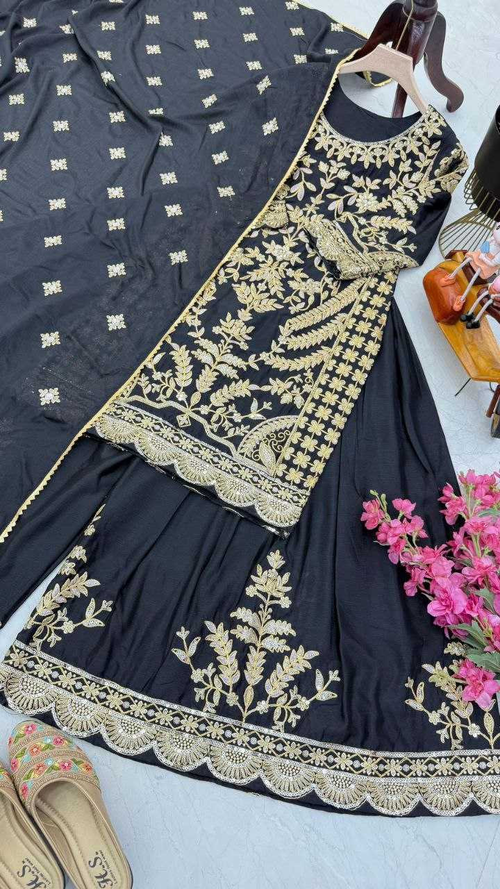 Ynf Chinon Silk KESH158 10091 Suits & Dresses Islamic Clothing Festive Collections Wholesale Sharara Salwar Suits Embroidery Suits Party wear suits Manufacturer