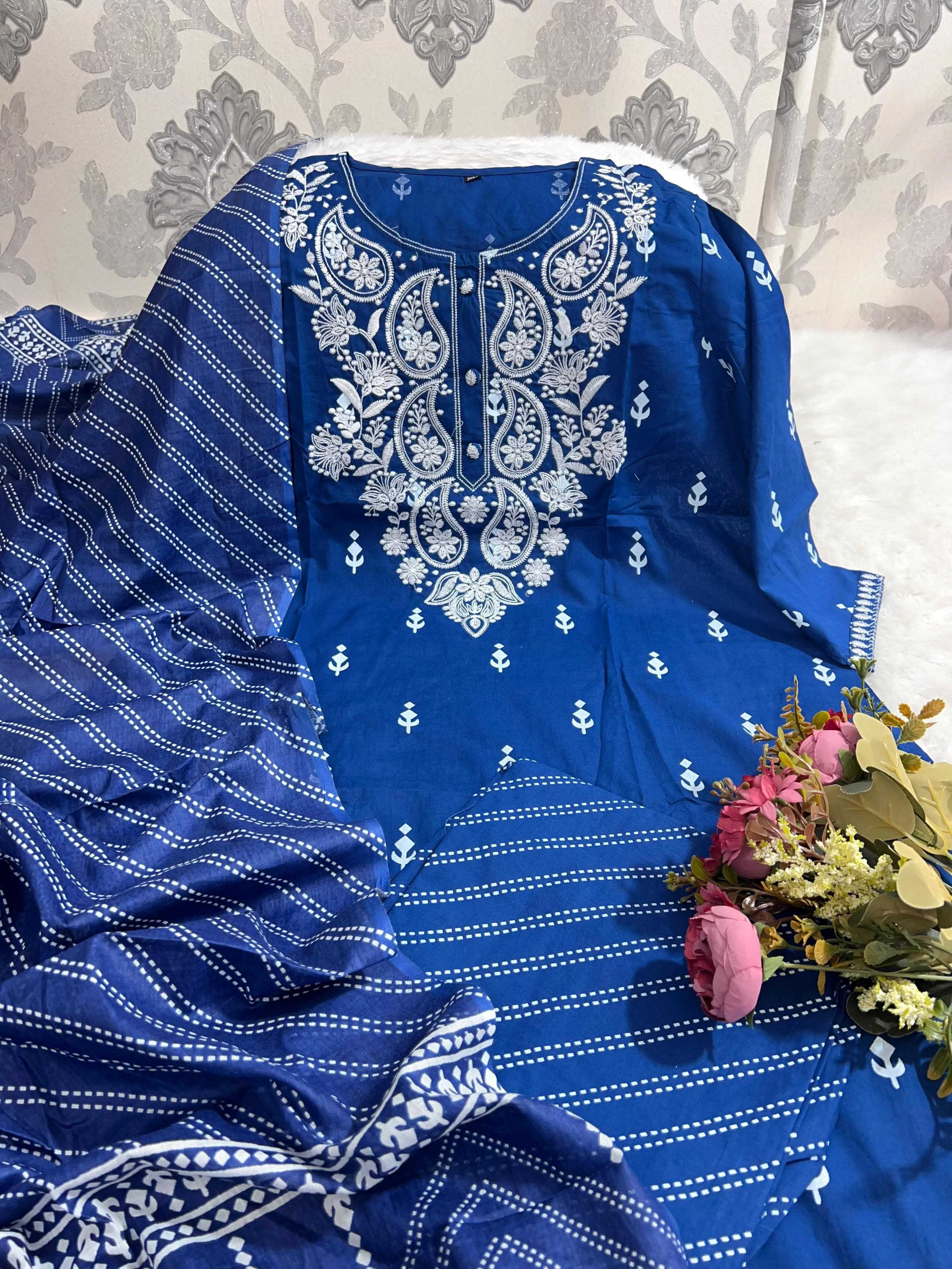 Ynf Cotton KESH253 SNF38 Kurti Wedding Collections Festive Collections Wholesale Party Wear Kurtis Cotton Kurtis Embroidered Kurtis Manufacturer