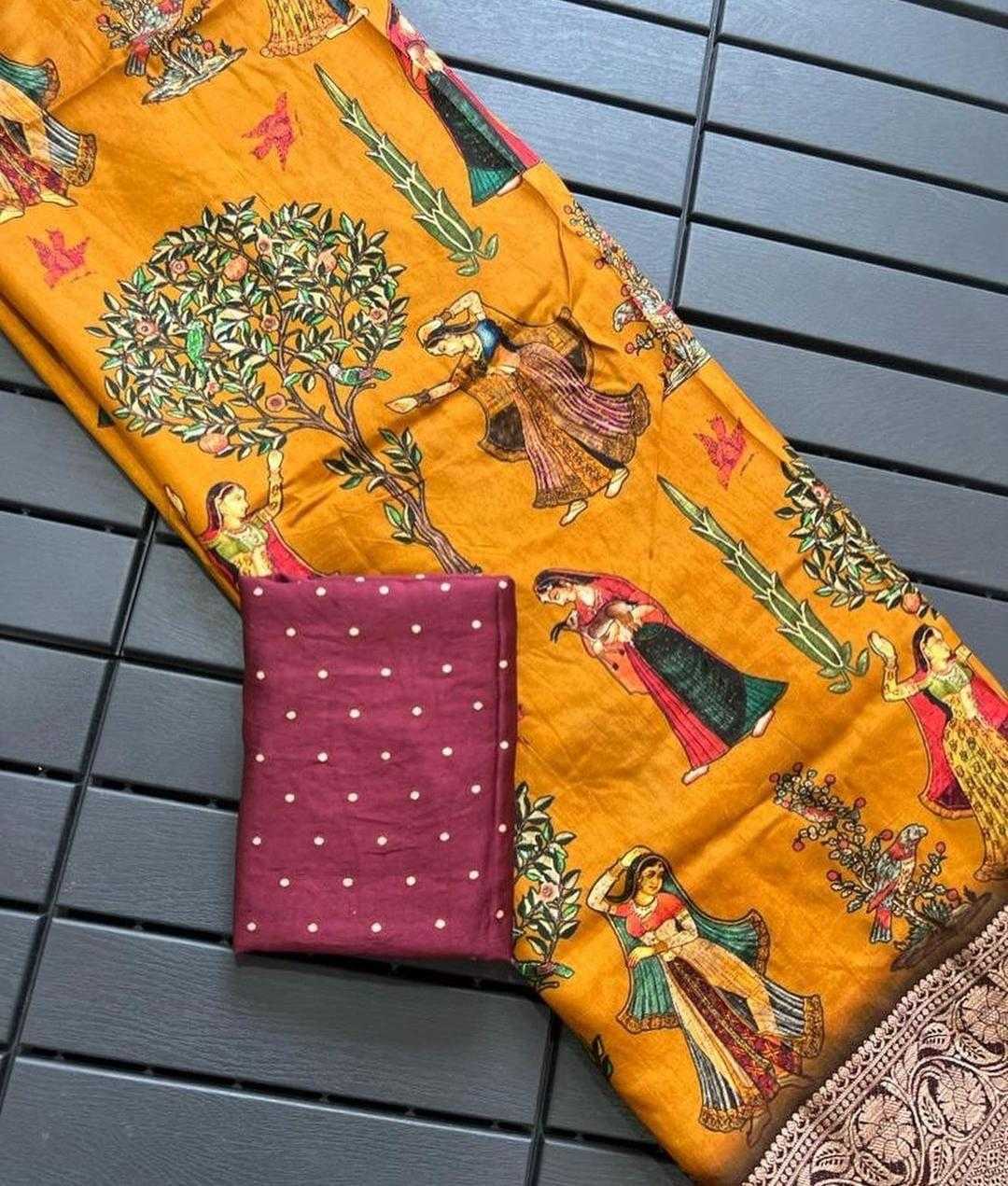 Ynf Dola Silk KESH418 MKD43 Sarees Silk Sarees Wedding Collections Wholesale Dola Silk Sarees Kalamkari Sarees Lightweight Silk Sarees Manufacturer