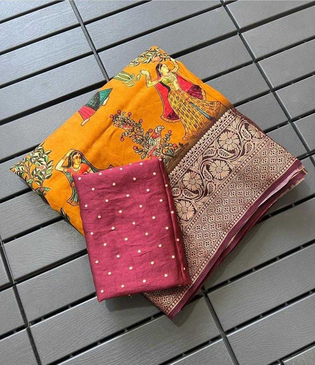 Ynf Dola Silk KESH418 MKD43 Sarees Silk Sarees Wedding Collections Wholesale Dola Silk Sarees Kalamkari Sarees Lightweight Silk Sarees Manufacturer