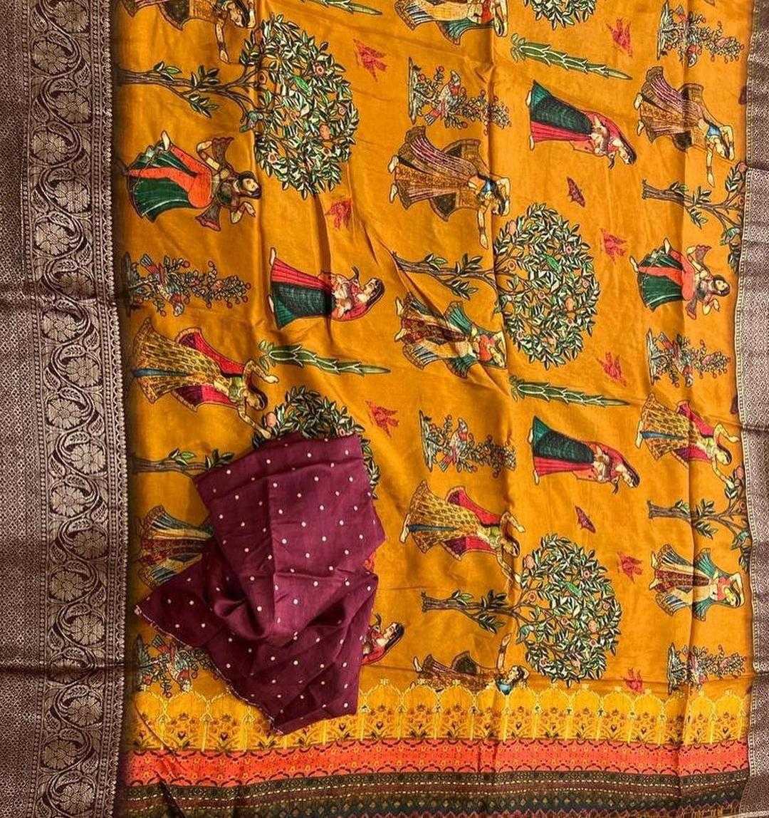 Ynf Dola Silk KESH418 MKD43 Sarees Silk Sarees Wedding Collections Wholesale Dola Silk Sarees Kalamkari Sarees Lightweight Silk Sarees Manufacturer