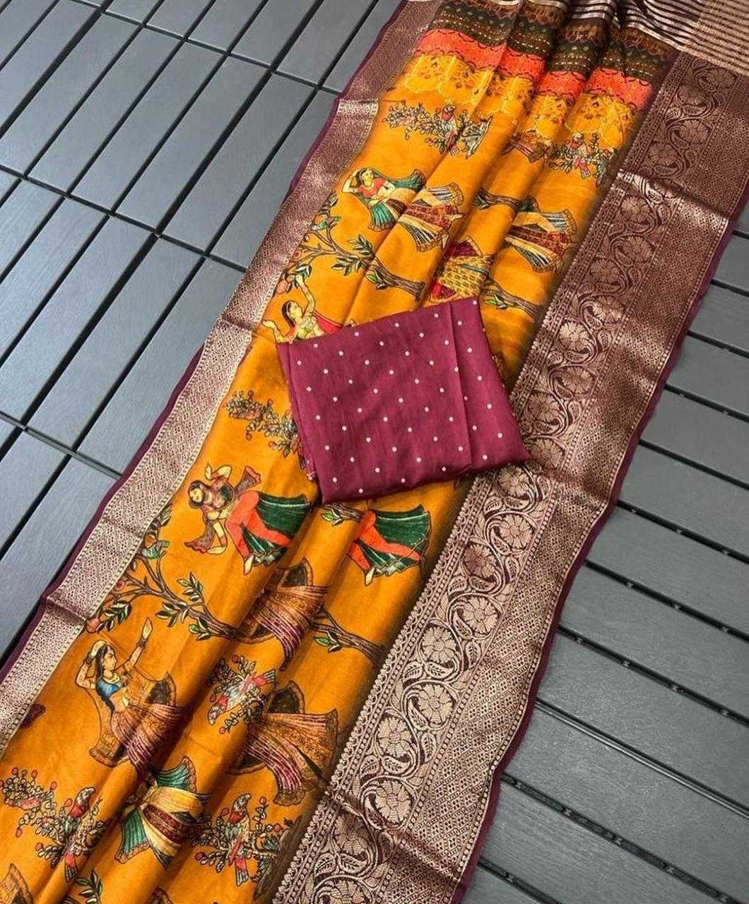 Ynf Dola Silk KESH418 MKD43 Sarees Silk Sarees Wedding Collections Wholesale Dola Silk Sarees Kalamkari Sarees Lightweight Silk Sarees Manufacturer