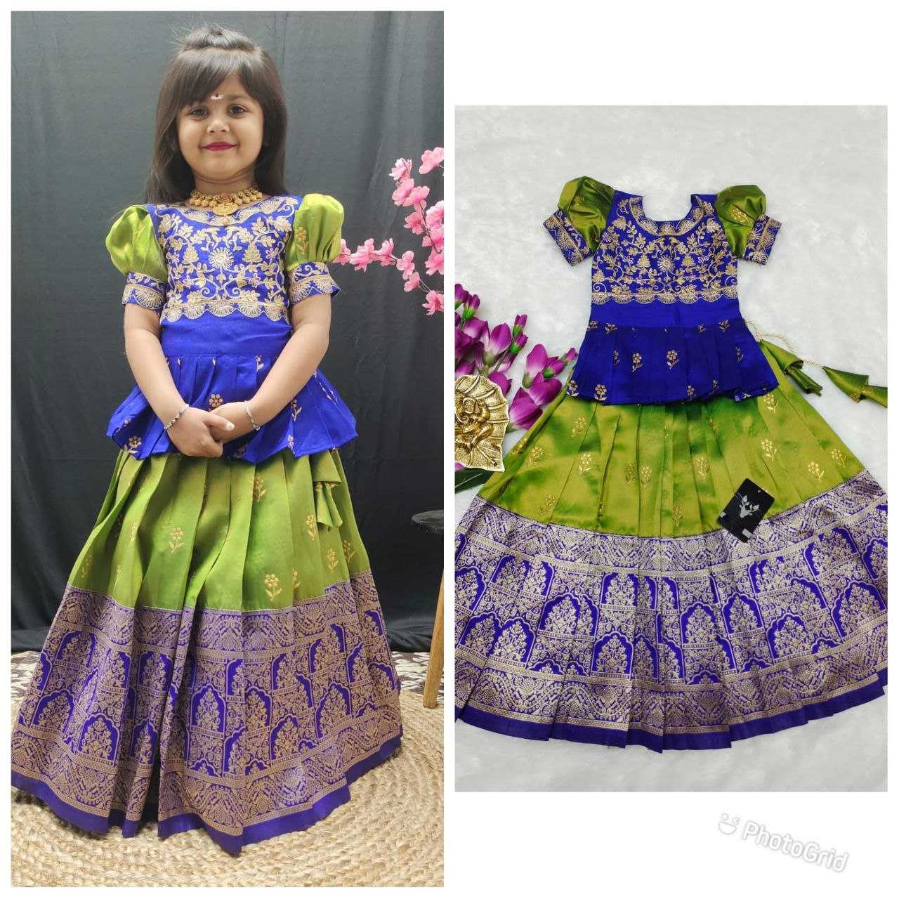 Ynf Heavy Silk RIN161 RPVR02 Kids Wear Wholesale Kids Lehenga Kids Lehenga Choli Baby Girl Lehenga Manufacturer