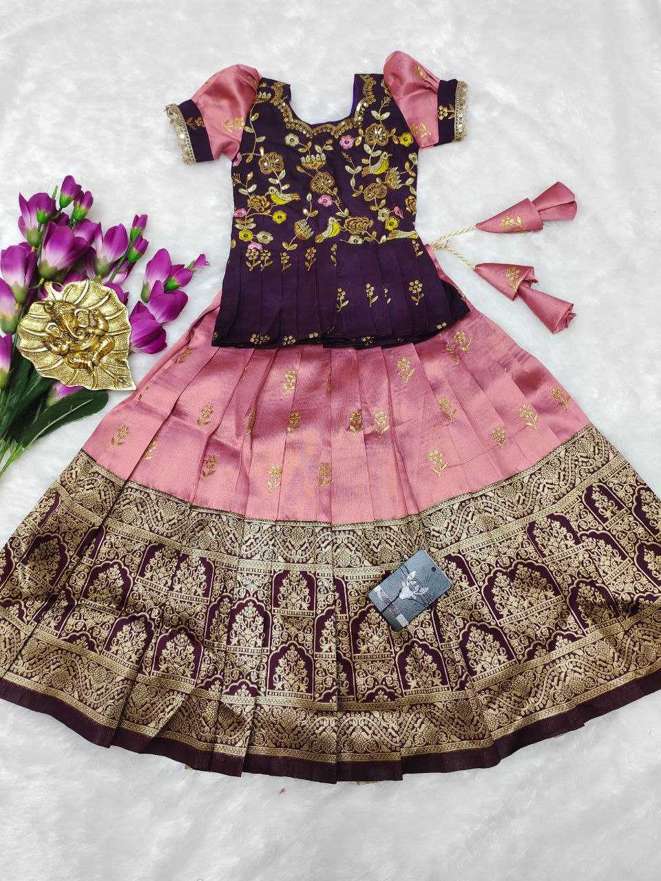 Ynf Heavy Silk RIN161 RPVR02 Kids Wear Wholesale Kids Lehenga Kids Lehenga Choli Baby Girl Lehenga Manufacturer