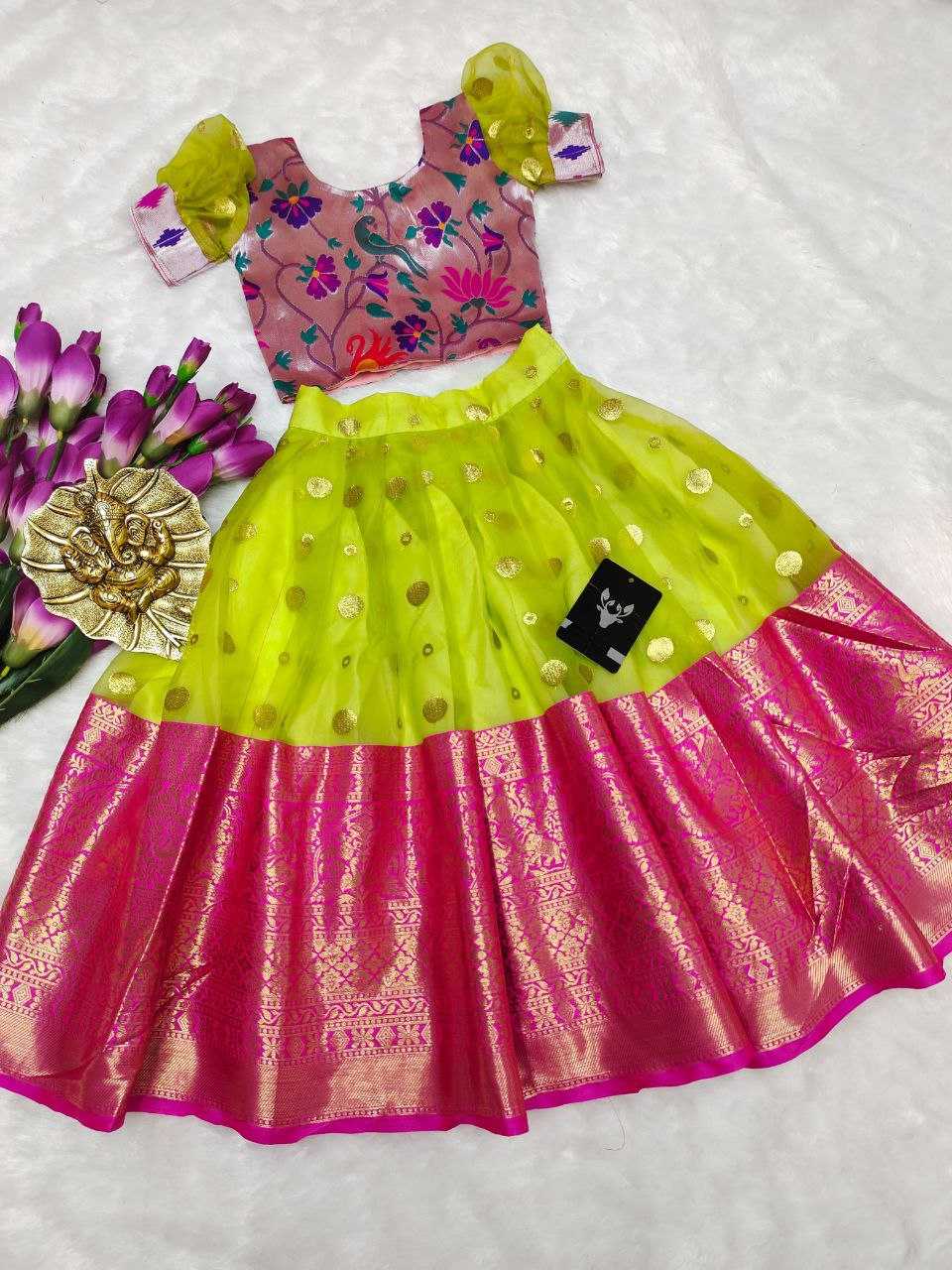 Ynf Organza Silk RIN161 RPVR01 Kids Wear Wholesale Kids Lehenga Kids Lehenga Choli Baby Girl Lehenga Manufacturer