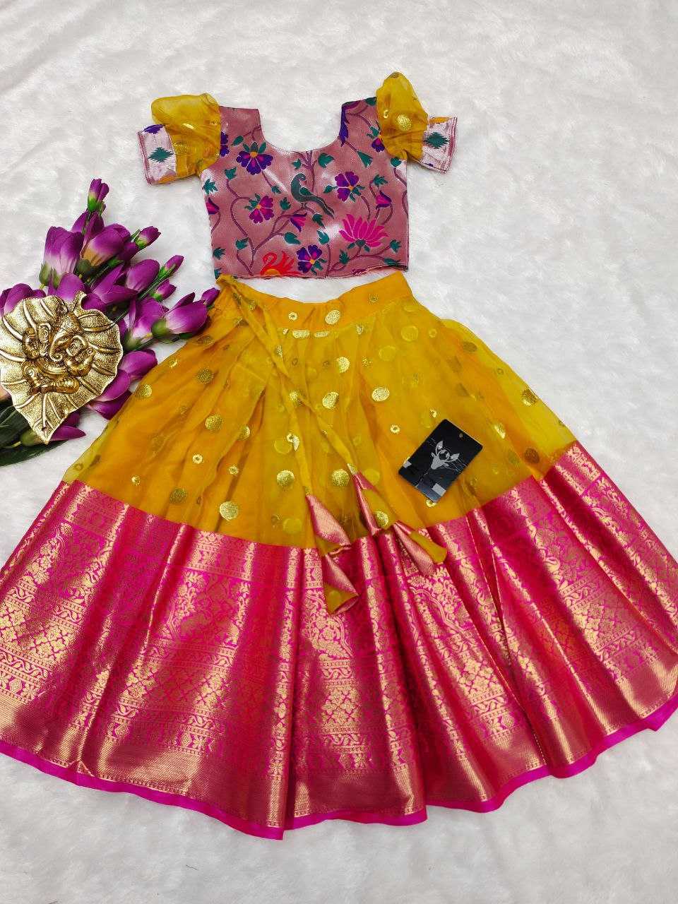 Ynf Organza Silk RIN161 RPVR01 Kids Wear Wholesale Kids Lehenga Kids Lehenga Choli Baby Girl Lehenga Manufacturer