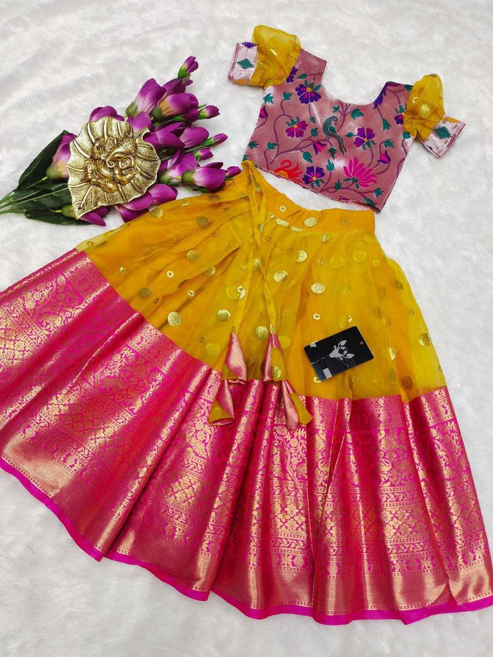 Ynf Organza Silk RIN161 RPVR01 Kids Wear Wholesale Kids Lehenga Kids Lehenga Choli Baby Girl Lehenga Manufacturer