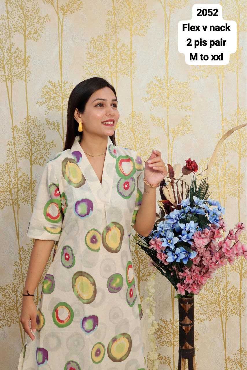 Ynf Pure Cotton KESH257 TAC03 Kurti Wedding Collections Festive Collections Wholesale Fancy Kurti V-Neck Kurtis Kurti With Palazzo Manufacturer