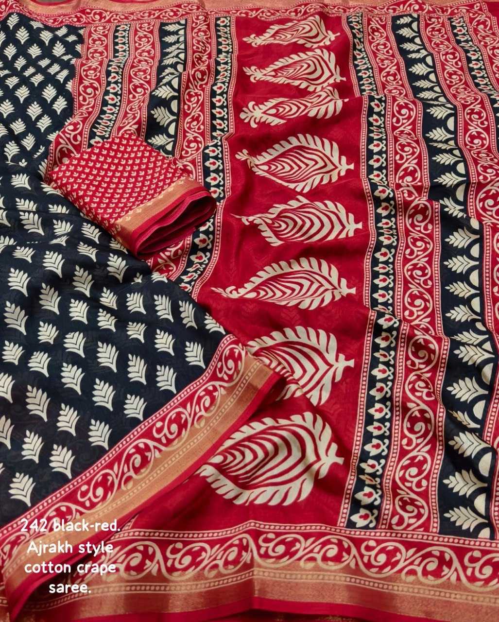 Ynf Soft Cotton RIN170 RUD02 Sarees Wedding Collections Festive Collections Wholesale Printed Sarees Ajrakh Sarees Cotton Sarees Manufacturer