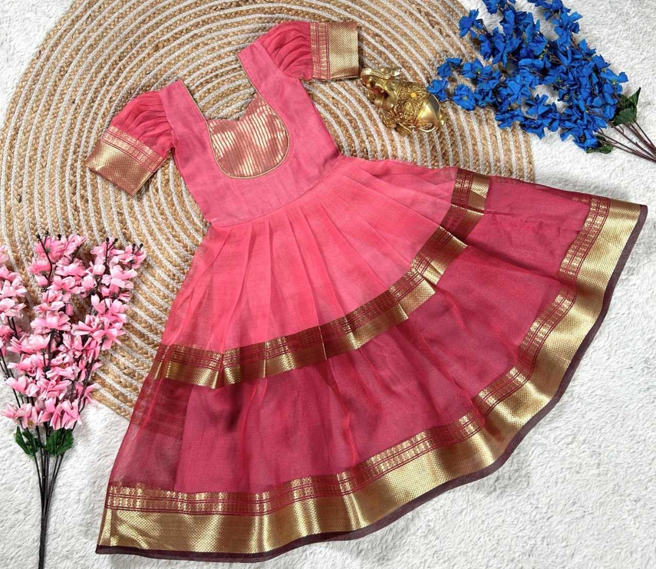 Ynf Tissue Silk KESH109 RRKT03 Gowns Kids Wear Wholesale Kids Gown Kids Frocks Kids Sharara Manufacturer