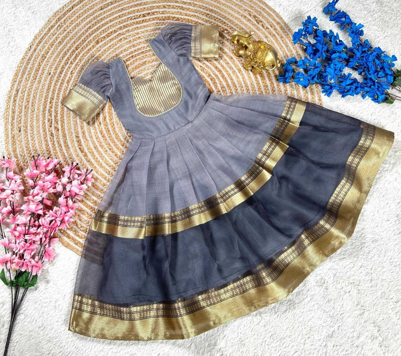 Ynf Tissue Silk KESH109 RRKT03 Gowns Kids Wear Wholesale Kids Gown Kids Frocks Kids Sharara Manufacturer