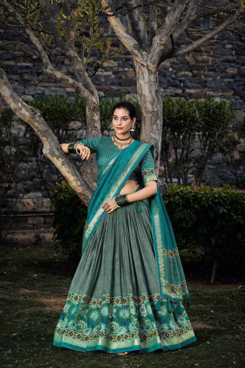 Ynf Tussar Silk KESH187 Tulsi Lehengas Wedding Collections Festive Collections Wholesale Fancy Lehenga Wedding Lehenga Printed Lehenga Manufacturer