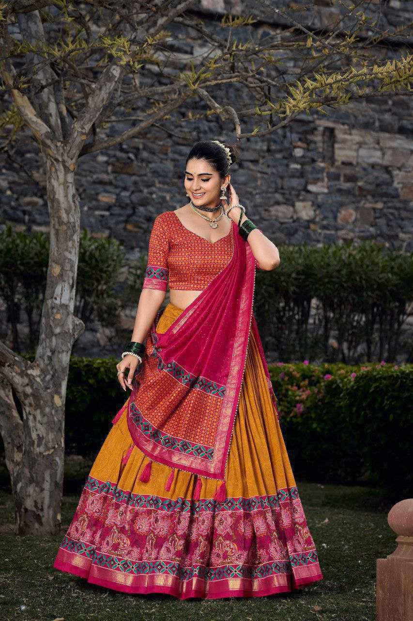 Ynf Tussar Silk KESH187 Tulsi Lehengas Wedding Collections Festive Collections Wholesale Fancy Lehenga Wedding Lehenga Printed Lehenga Manufacturer