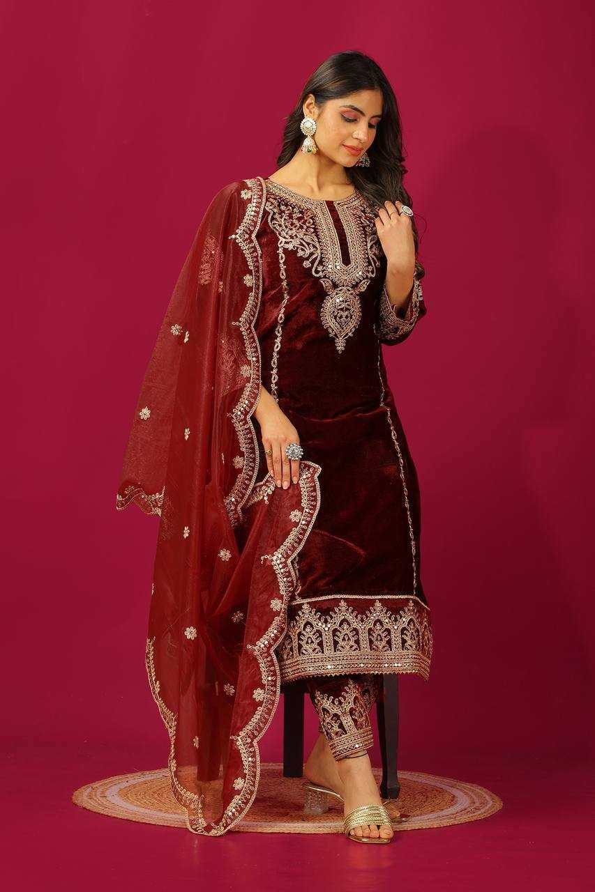 Ynf Velvet KESH128 5003 Suits & Dresses Islamic Clothing Wedding Collections Wholesale Pakistani Suits Embroidery Suits Party wear suits Manufacturer