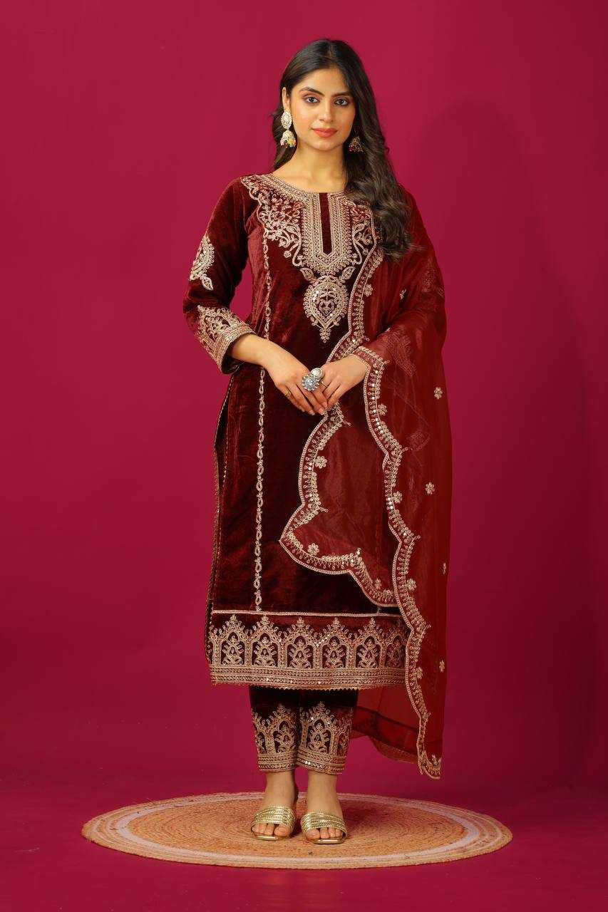 Ynf Velvet KESH128 5003 Suits & Dresses Islamic Clothing Wedding Collections Wholesale Pakistani Suits Embroidery Suits Party wear suits Manufacturer