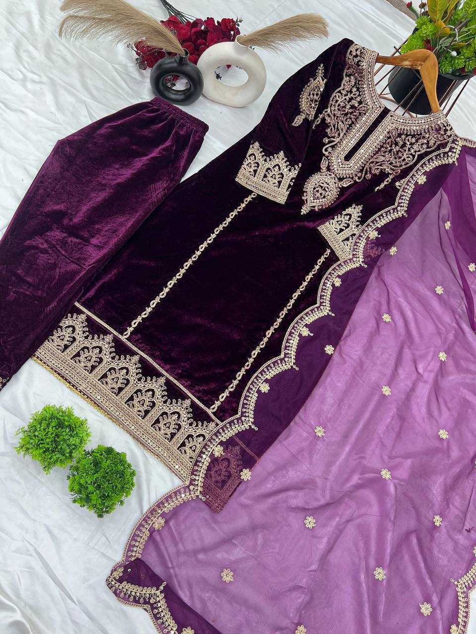 Ynf Velvet KESH128 5003 Suits & Dresses Islamic Clothing Wedding Collections Wholesale Pakistani Suits Embroidery Suits Party wear suits Manufacturer