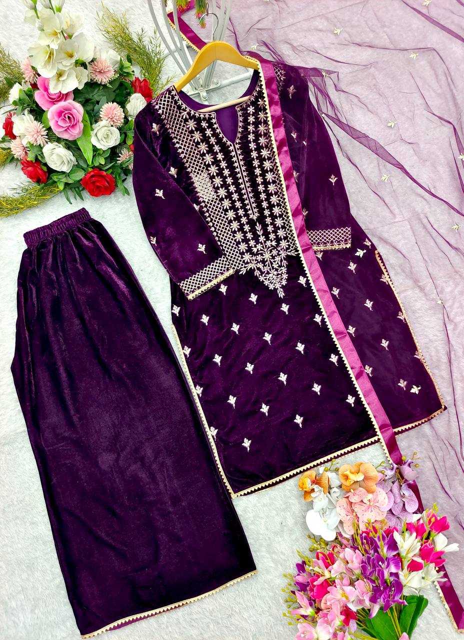 Ynf Velvet KESH156 7836 Suits & Dresses Wholesale Sharara Salwar Suits Velvet Suits Embroidery Suits Manufacturer