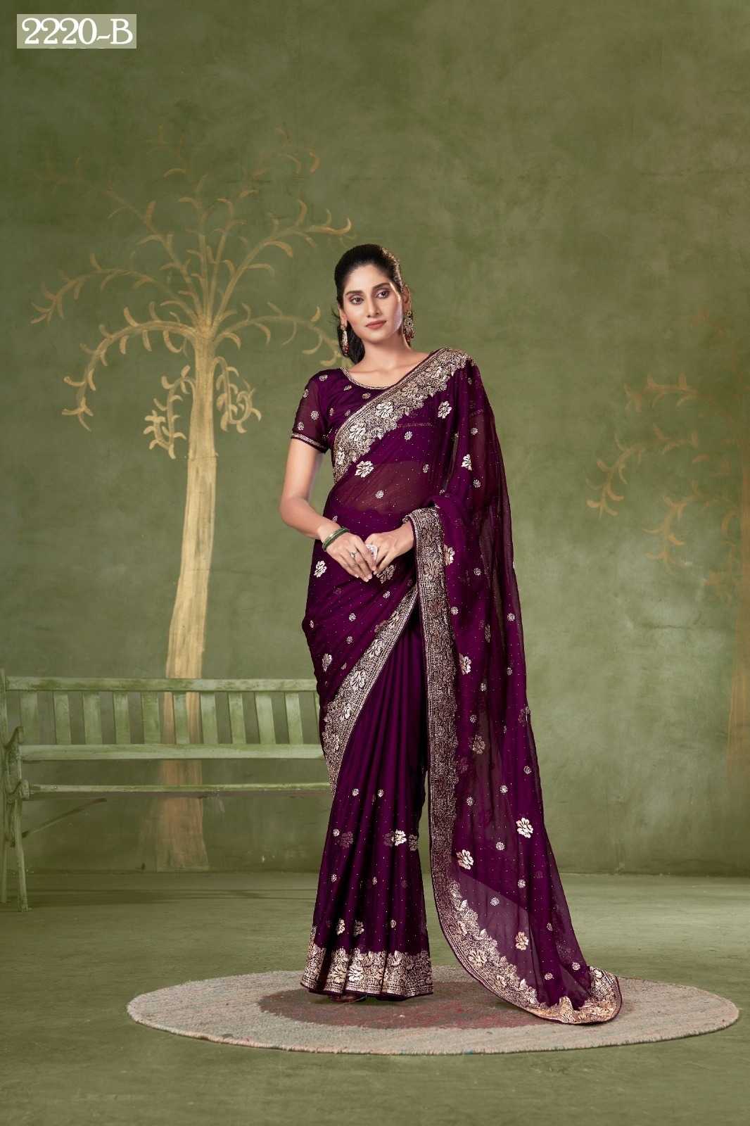 Ynf Chiffon KESH113 Jayshree Sarees-2220 Series Sarees Wedding Collections Festive Collections Wholesale Fancy Sarees Embroidered Sarees Swarovski Sarees Manufacturer