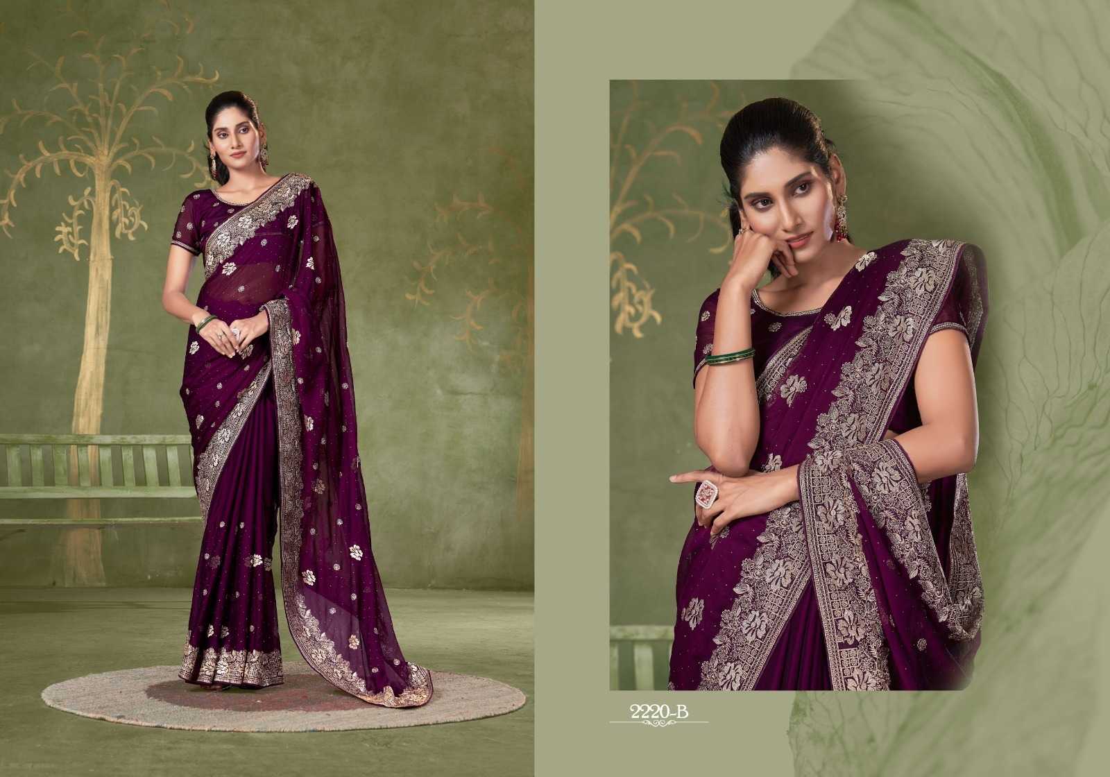 Ynf Chiffon KESH113 Jayshree Sarees-2220 Series Sarees Wedding Collections Festive Collections Wholesale Fancy Sarees Embroidered Sarees Swarovski Sarees Manufacturer