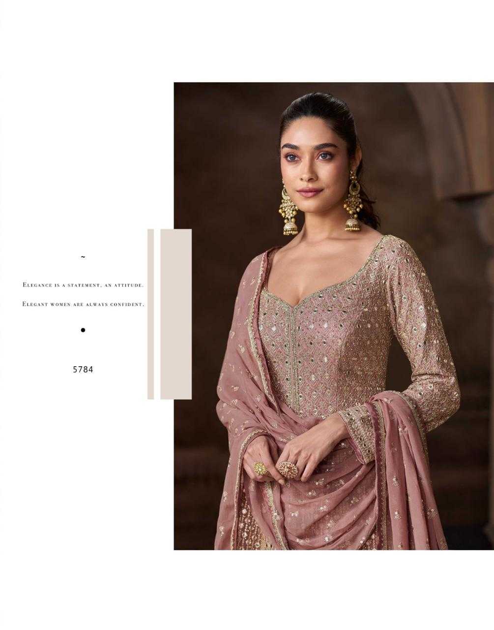 Ynf Chinon Silk RIN184 SAYURI DESIGNER-AVNI Suits & Dresses Islamic Clothing Festive Collections Wholesale Party wear suits Silk Suits Eid Collections Manufacturer