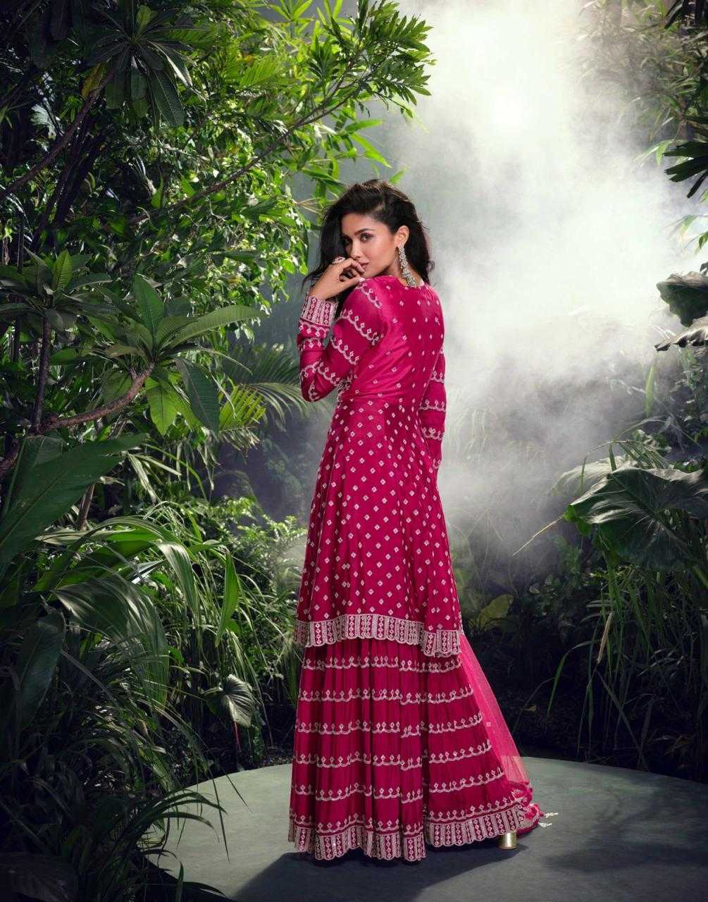 Ynf Chinon Silk RIN184 SAYURI DESIGNER-SHIVANI Suits & Dresses Wedding Collections Festive Collections Wholesale Palazzo Suit Party wear suits Embroidered Suits Manufacturer