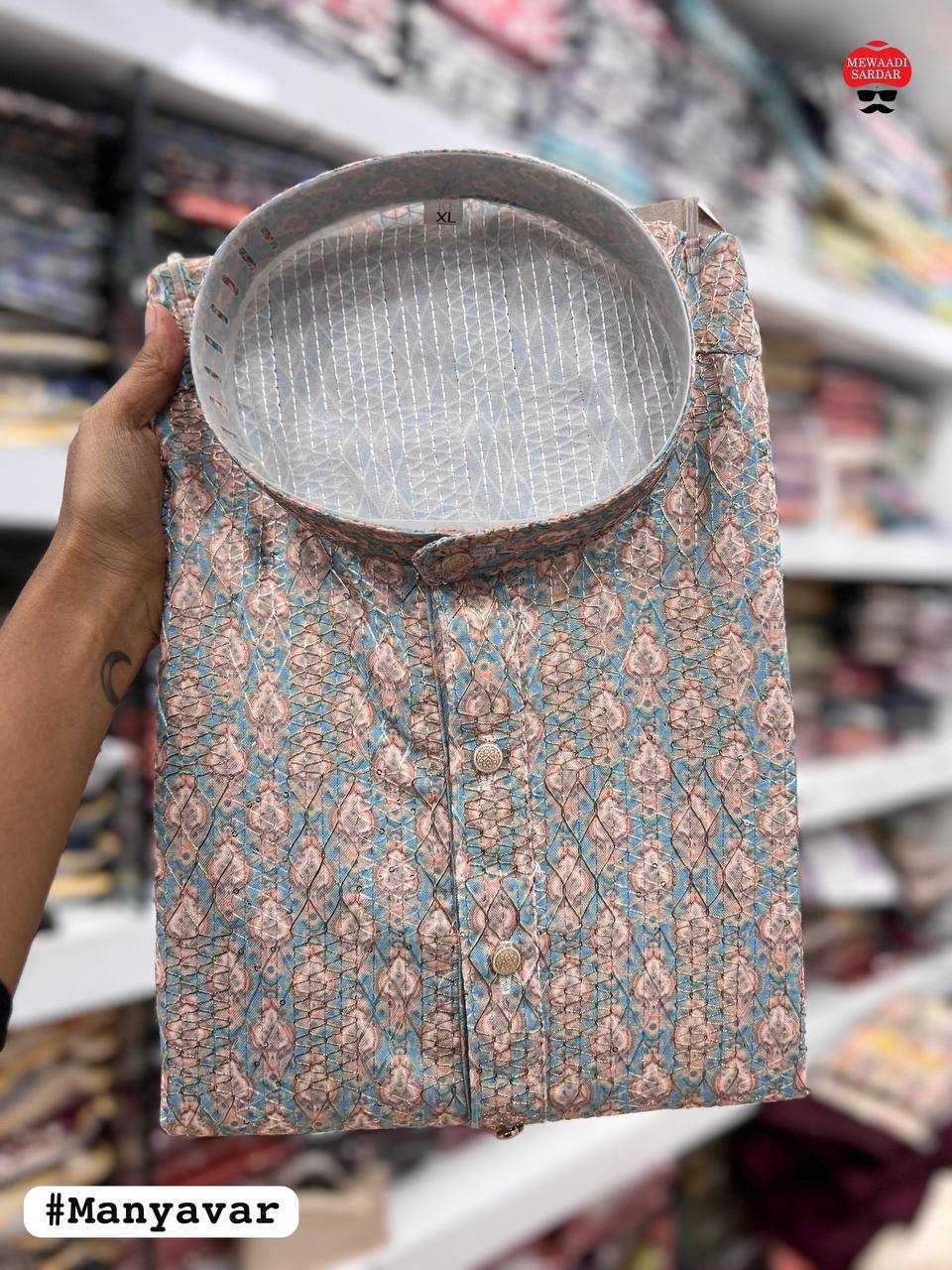 Ynf Heavy Rayon RIN125 Manyavar Mens Wear Festive Collections Wholesale Mens Kurta Pyjama Holi Collections Manufacturer