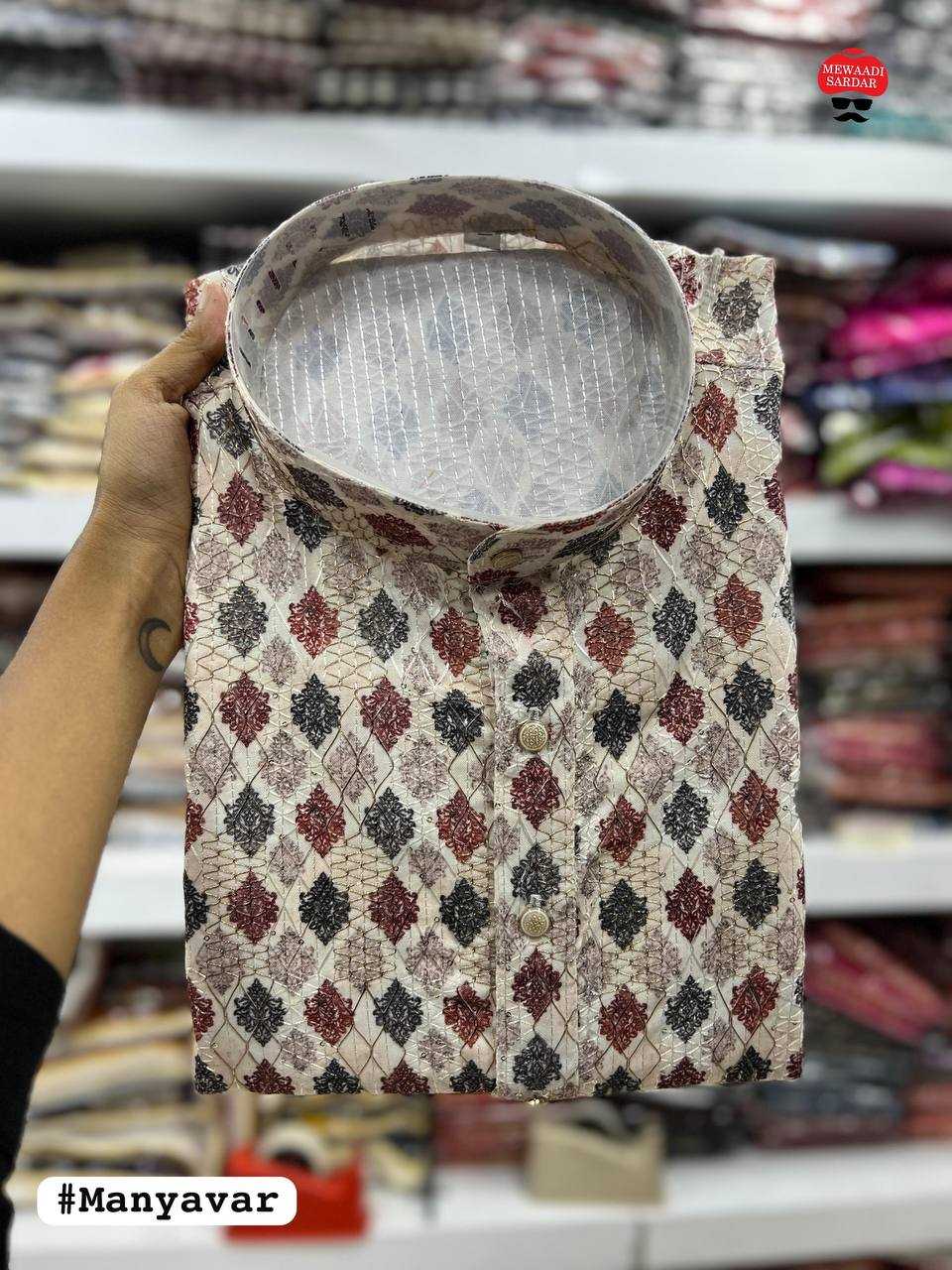 Ynf Heavy Rayon RIN125 Manyavar Mens Wear Festive Collections Wholesale Mens Kurta Pyjama Holi Collections Manufacturer