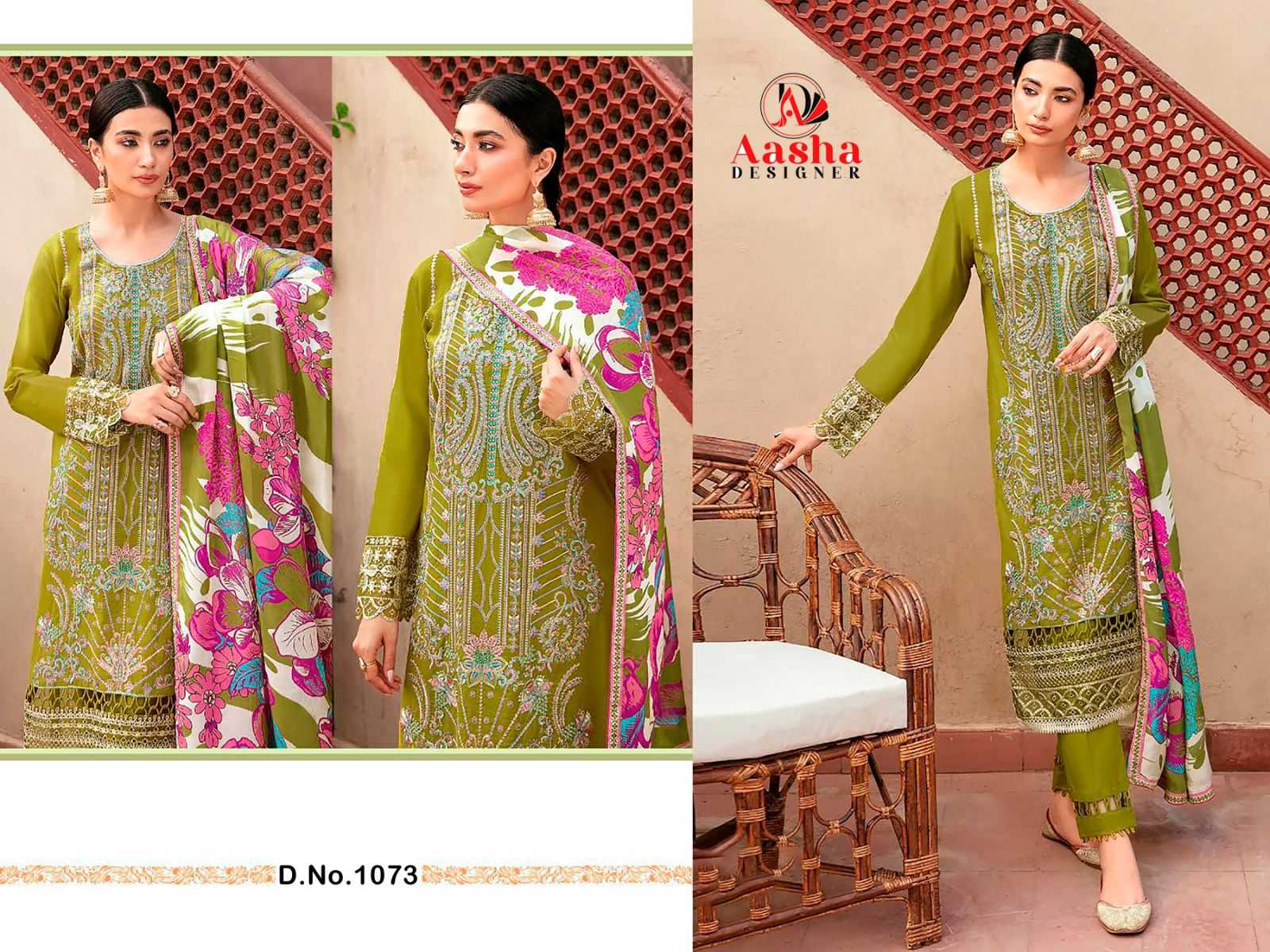 Ynf Heavy Rayon RIN186 AASHA DESIGNER-CHEVRON PREMIUM COLLECTION VOL-1 Suits & Dresses Islamic Clothing Festive Collections Wholesale Embroidery Suits Party wear suits Eid Collections Manufacturer