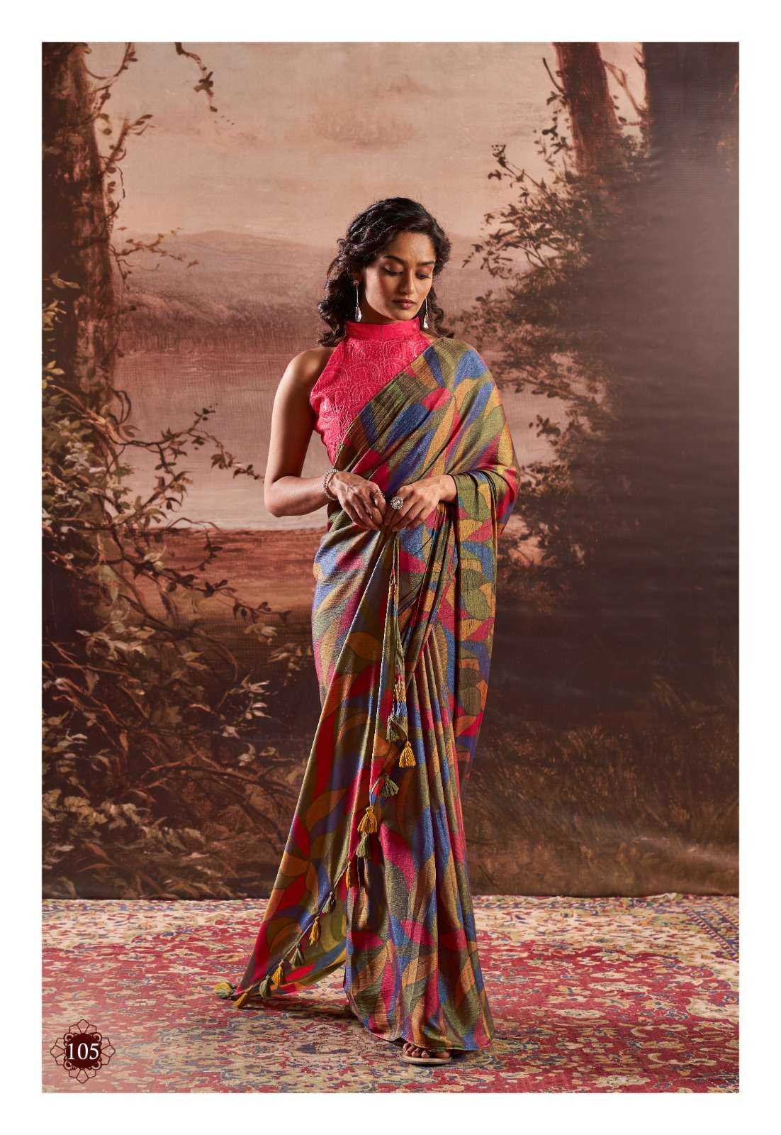 Ynf Nylon RIN184 STAVAN-VENZA Sarees Diwali Collections Festive Collections Wholesale Fancy Sarees Printed Sarees Embroidered Sarees Manufacturer