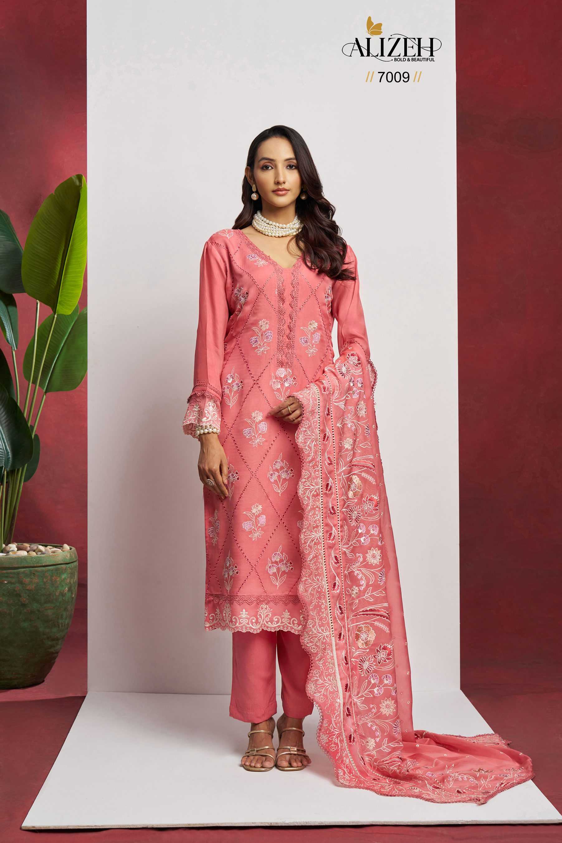 Ynf Organza RIN187 Alizeh-Saadgi Suits & Dresses Wedding Collections Festive Collections Wholesale Ladies Suits Sharara Salwar Suits Party wear suits Manufacturer