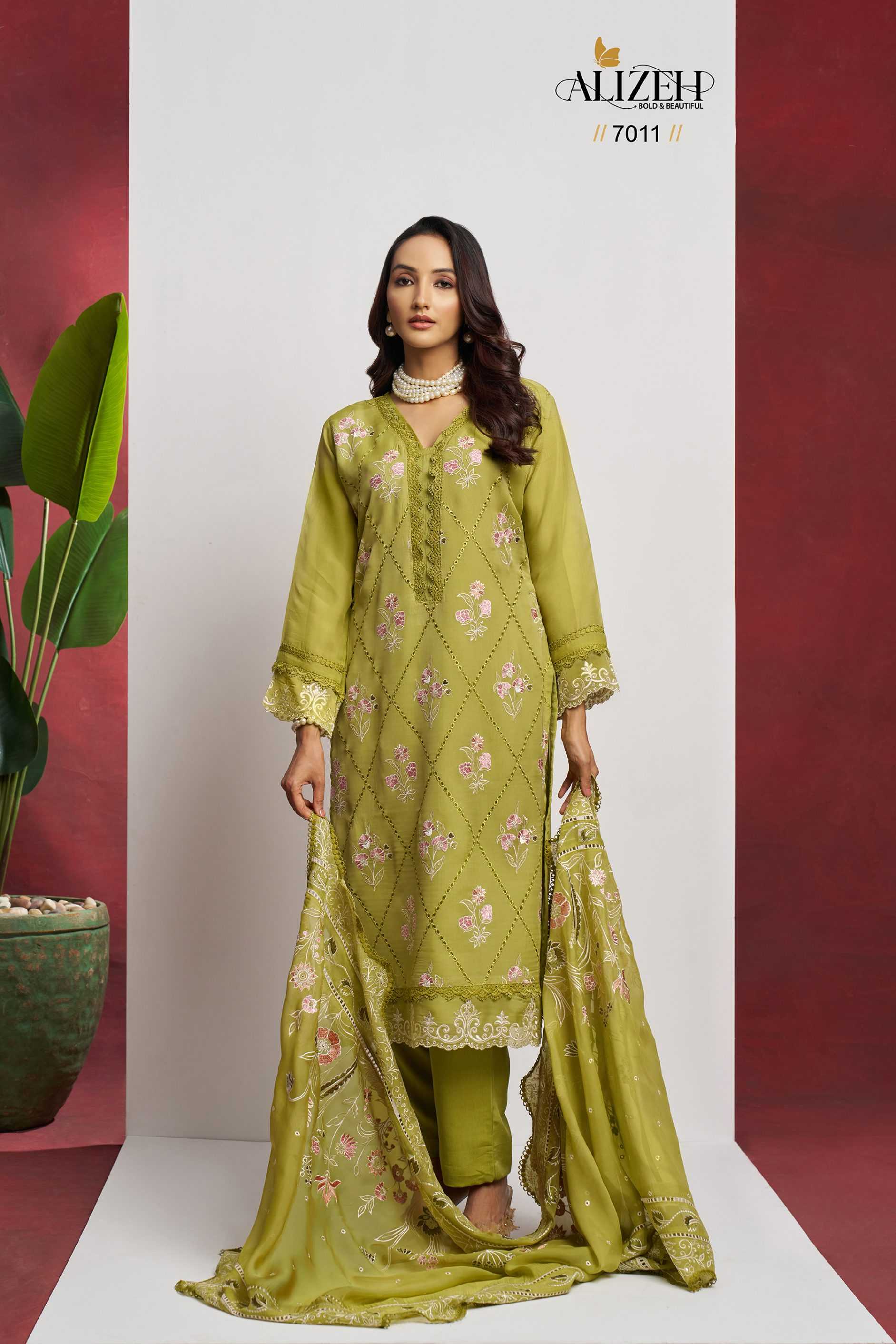 Ynf Organza RIN187 Alizeh-Saadgi Suits & Dresses Wedding Collections Festive Collections Wholesale Ladies Suits Sharara Salwar Suits Party wear suits Manufacturer