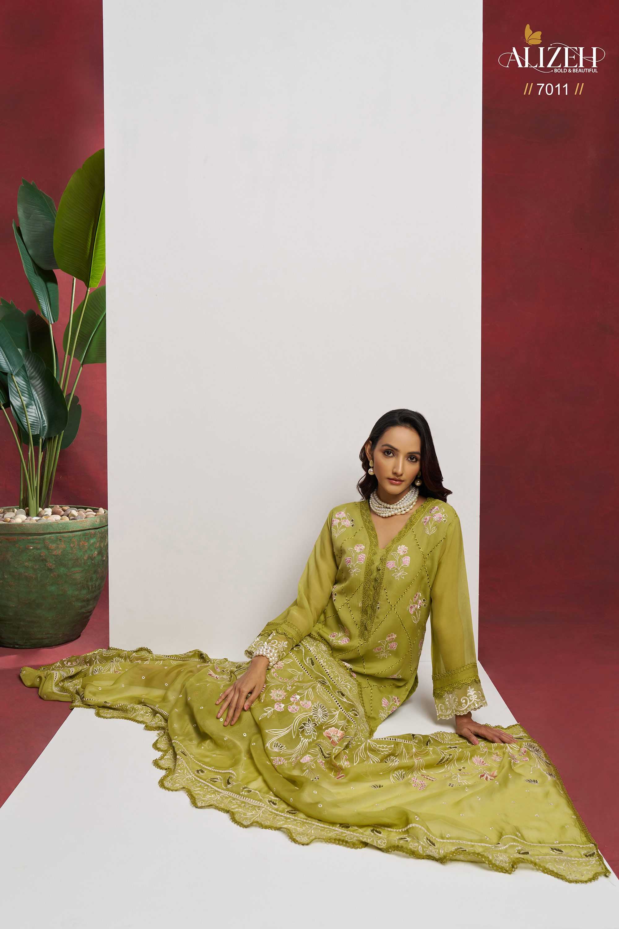 Ynf Organza RIN187 Alizeh-Saadgi Suits & Dresses Wedding Collections Festive Collections Wholesale Ladies Suits Sharara Salwar Suits Party wear suits Manufacturer