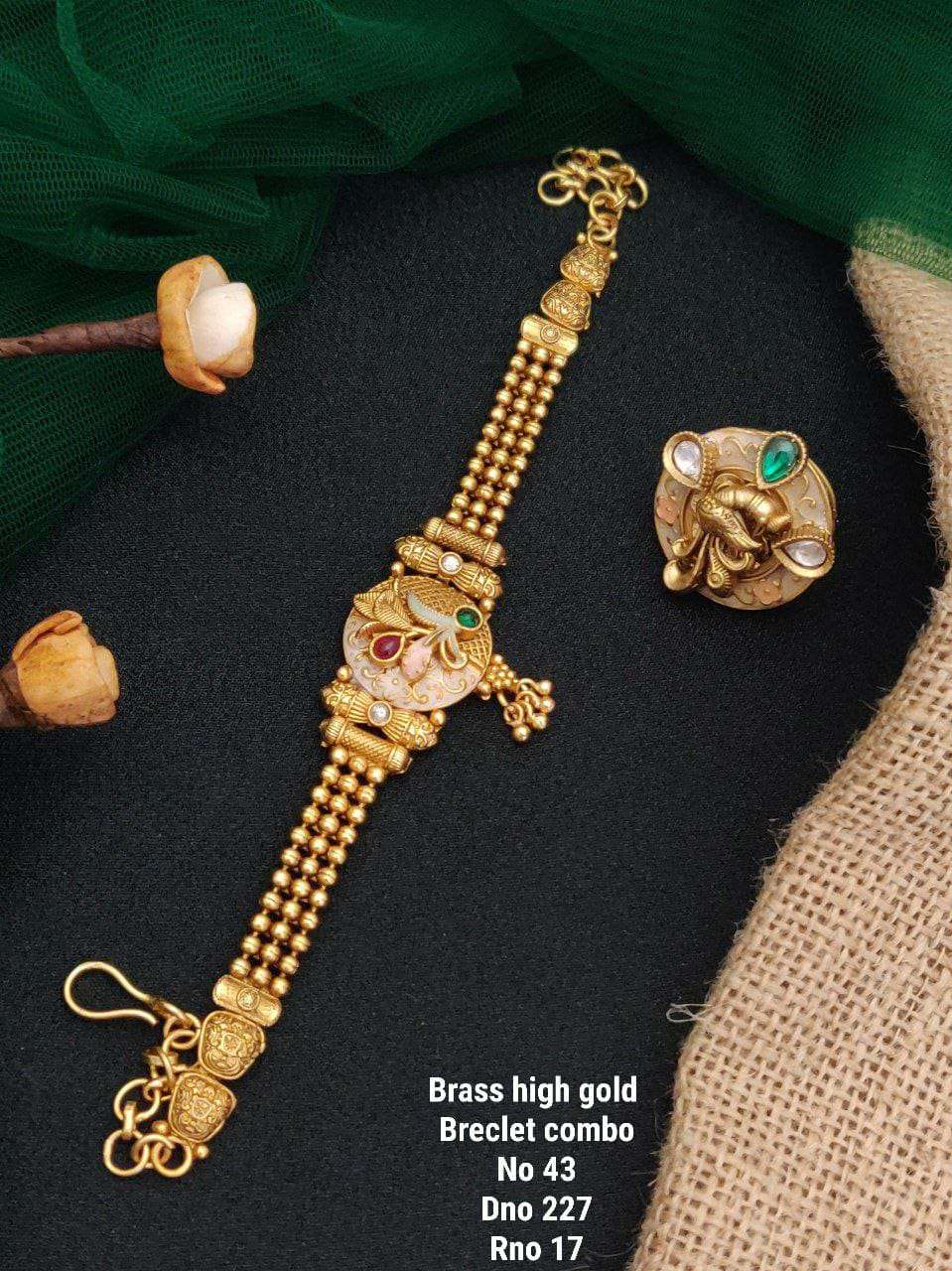 YNF BRASS KESH477 SKJ15-2 WOMENS JEWELLERY WHOLESALE  BRACELET SET MANUFACTURER