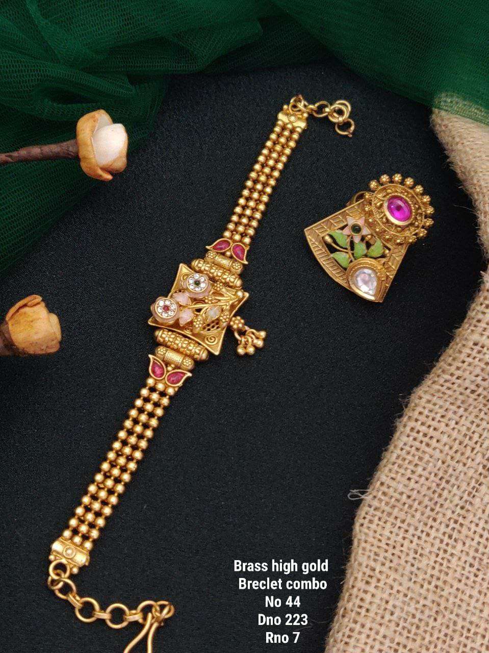 YNF BRASS KESH477 SKJ15-4 WOMENS JEWELLERY WHOLESALE  BRACELET SET MANUFACTURER