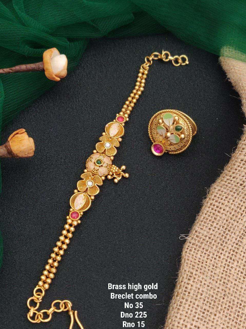 YNF BRASS KESH477 SKJ15-6 WOMENS JEWELLERY WHOLESALE  BRACELET SET MANUFACTURER