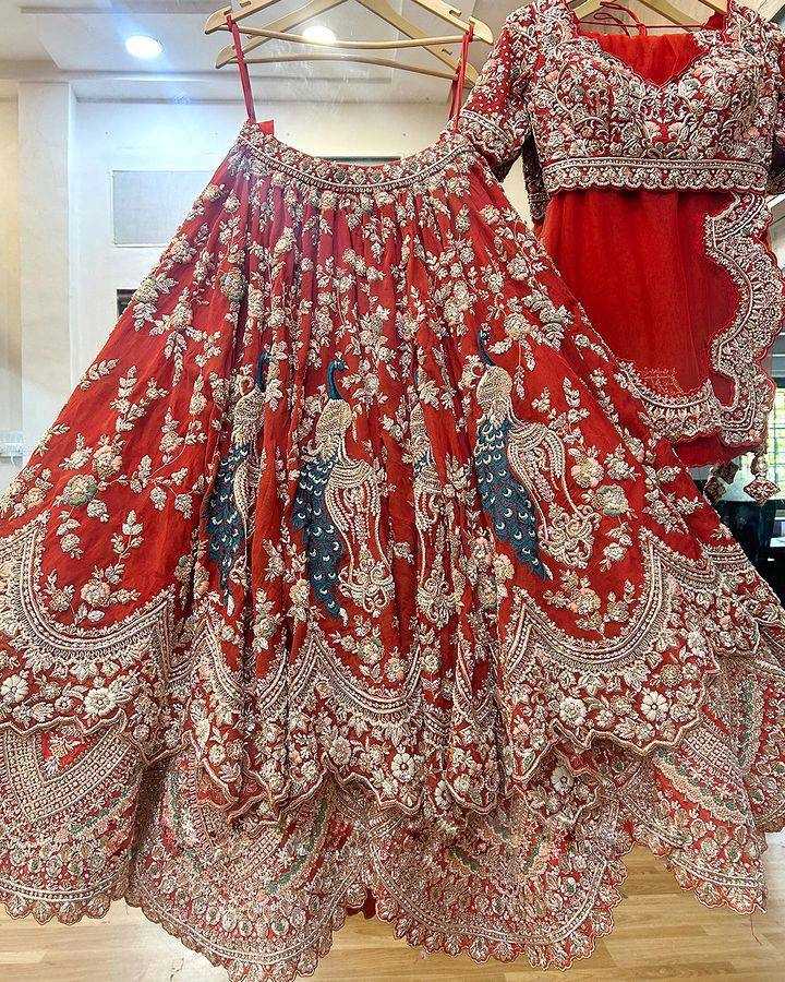 Ynf Faux Georgette RIN108 1569 Lehengas Wholesale Fancy Lehenga Bridal Lehenga Embroidered Lehenga Fish Cut Lehenga Sequins Lehenga Manufacturer